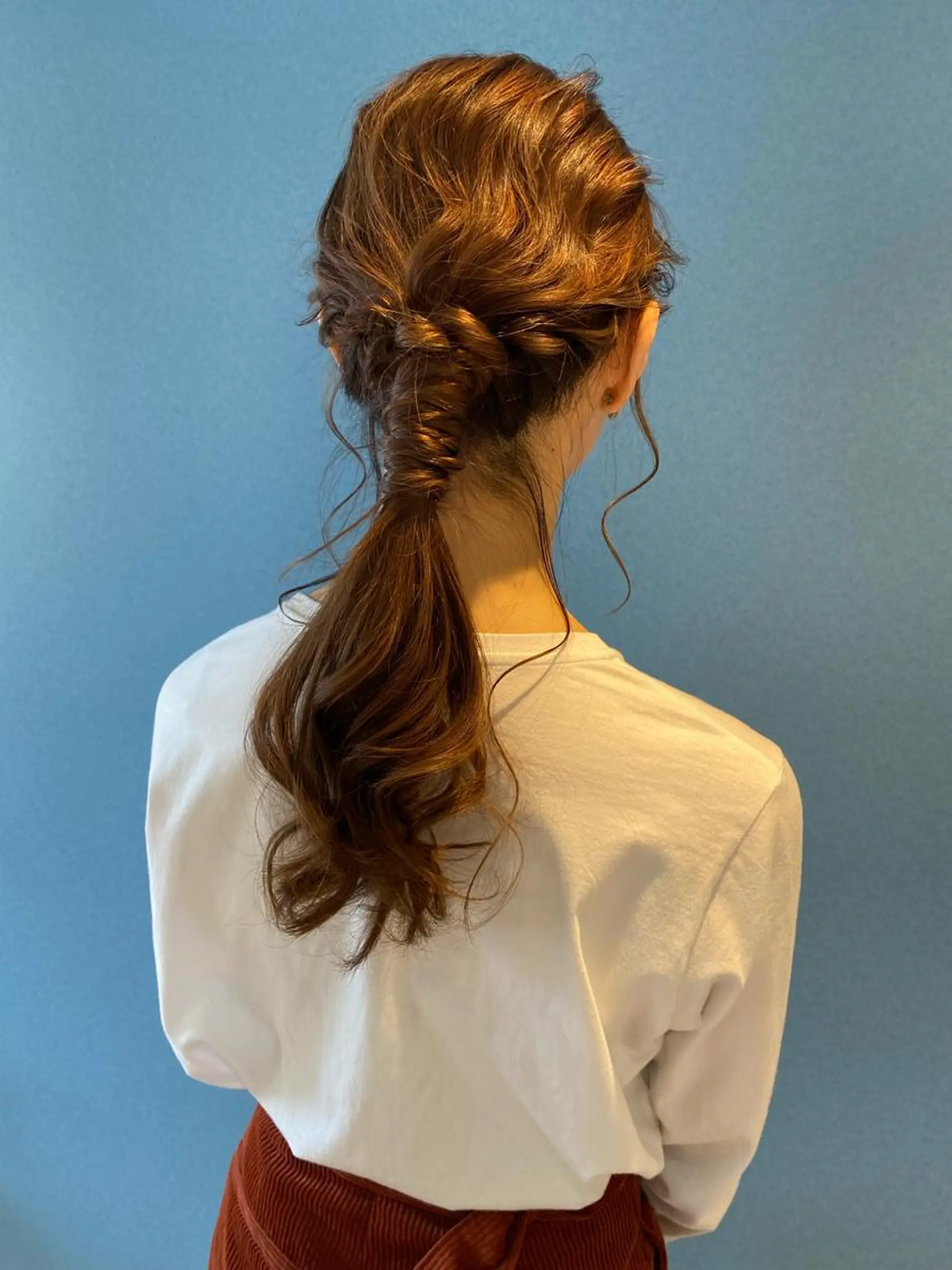 セミロング ヘアアレンジ ヘアセット Aya/四条烏丸/ インナーカラーのヘアスタイル