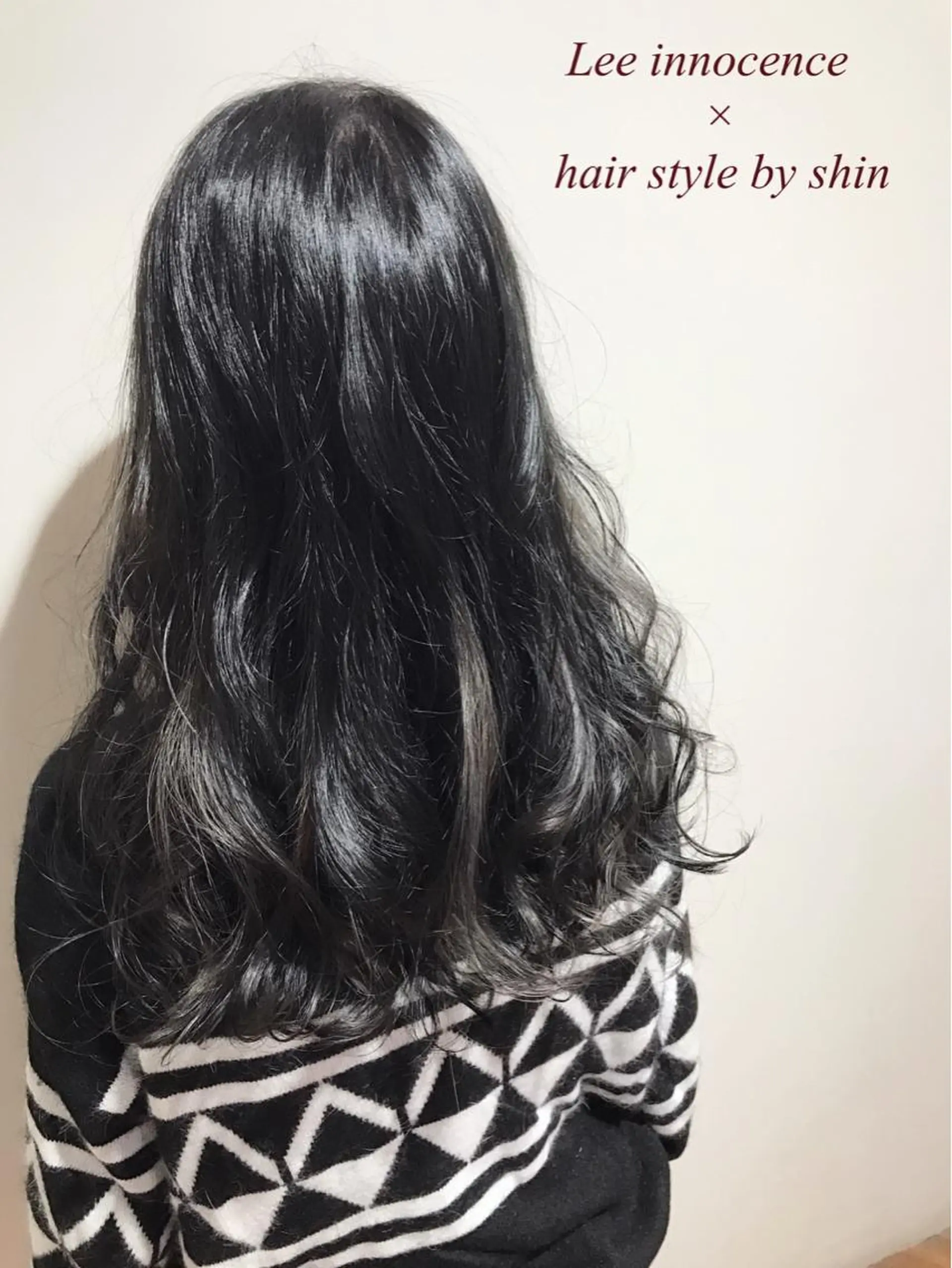 セミロング カラー パーマ ネイビーカラー ヘアカラー トリートメント カラー/髪質改善スペ シャリスト宮本　伸一のヘアスタイル