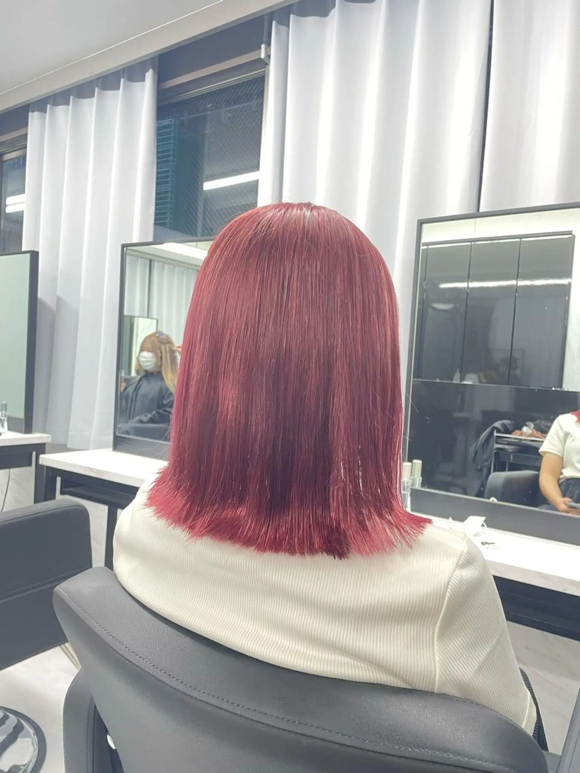セミロング カラー ダブルカラー レッドカラー ヘアカラー トリートメント Wehlen所属・wehlen_ keisukeのヘアスタイル