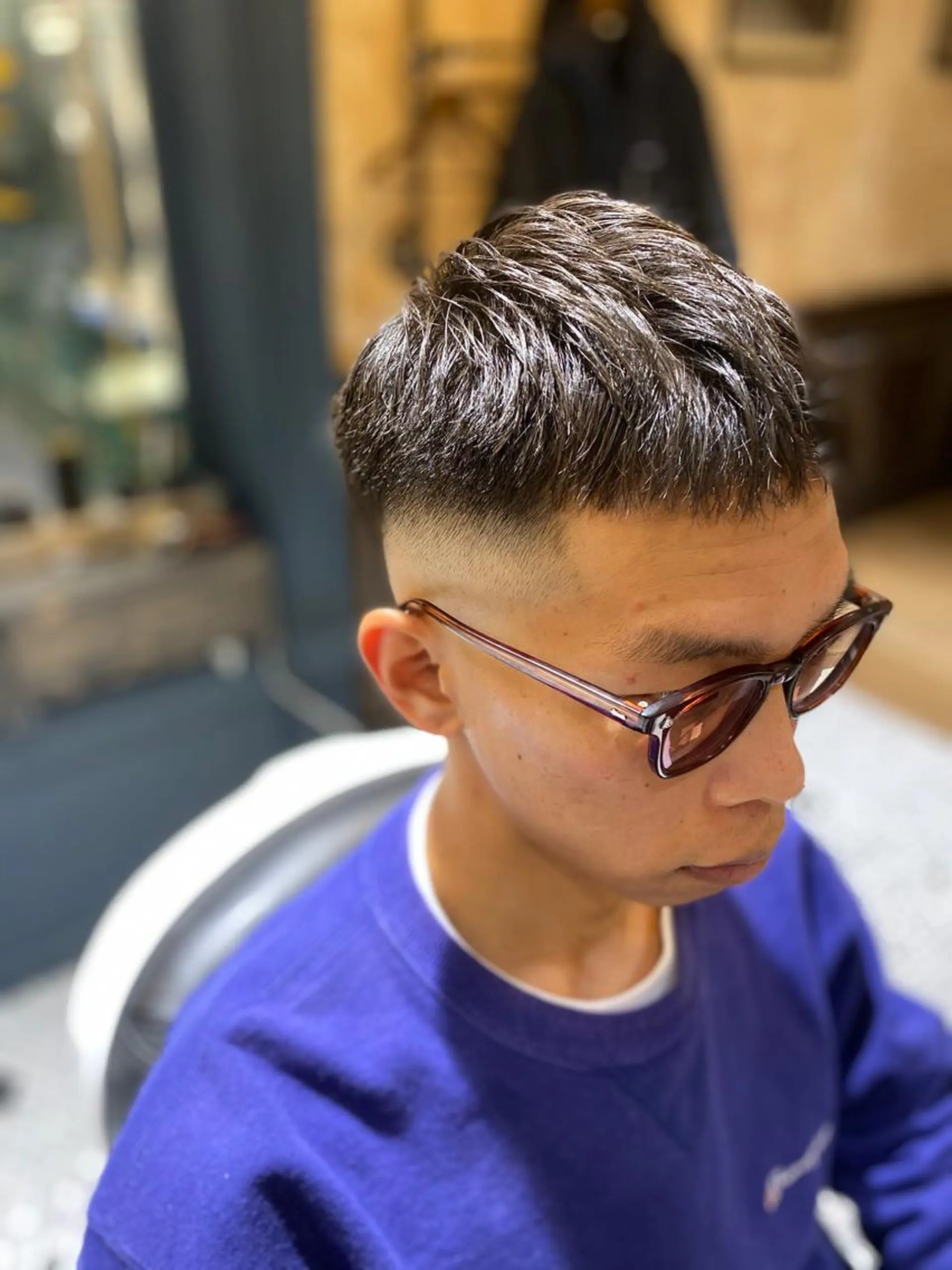 ショート メンズ 山﨑 愛也のヘアスタイル