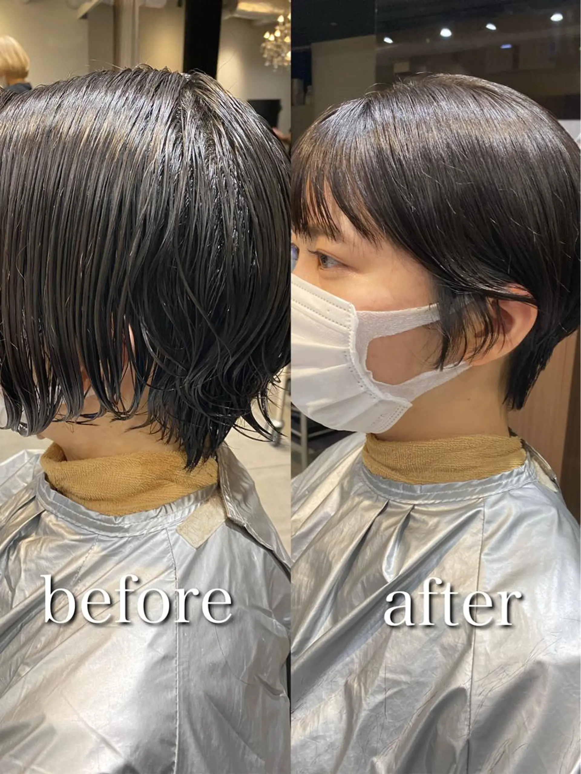 ショート くびれヘア 顔周りカット 小顔カット トリートメント カット 【1日2名様限定】 AFLOAT白川雄副のヘアスタイル