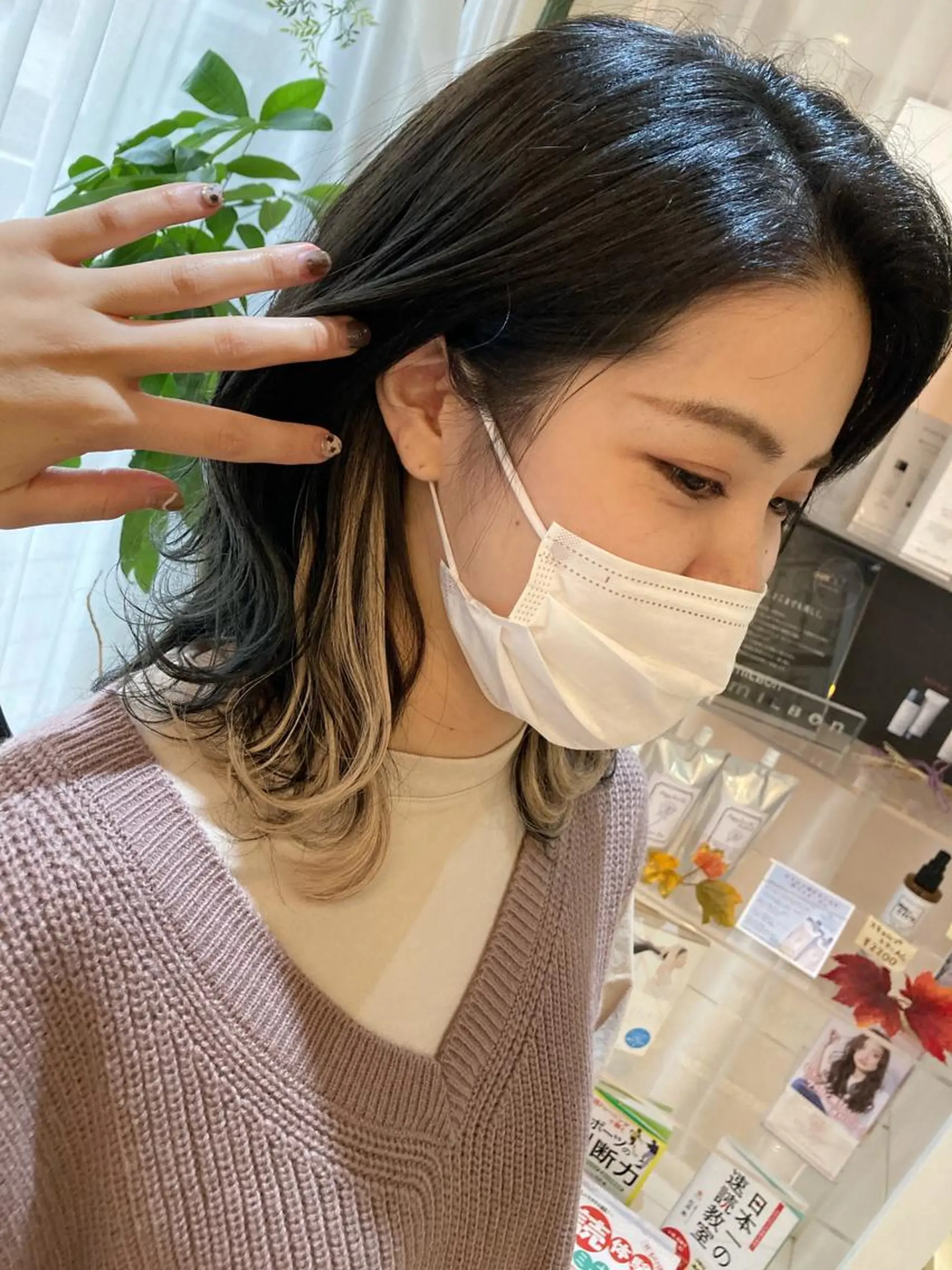 セミロング シールエクステ エクステ 松村 由莉香/ カラー/髪質改善のヘアスタイル