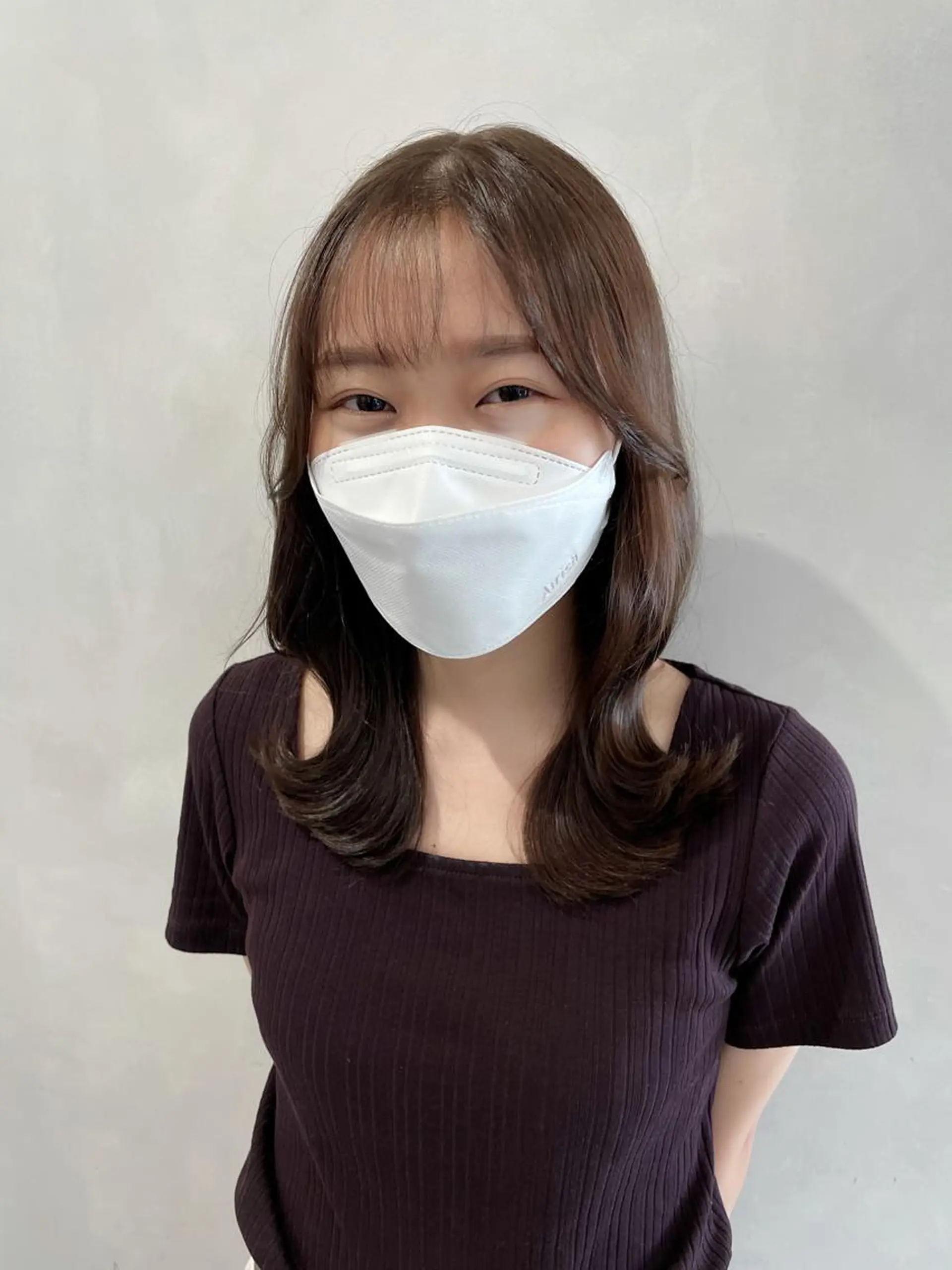 ミディアム ミディアムレイヤー 韓国風ヘア レイヤーカット ❤︎︎韓国ヘア❤︎︎ 𝑺𝒉𝒊𝒉𝒐のヘアスタイル