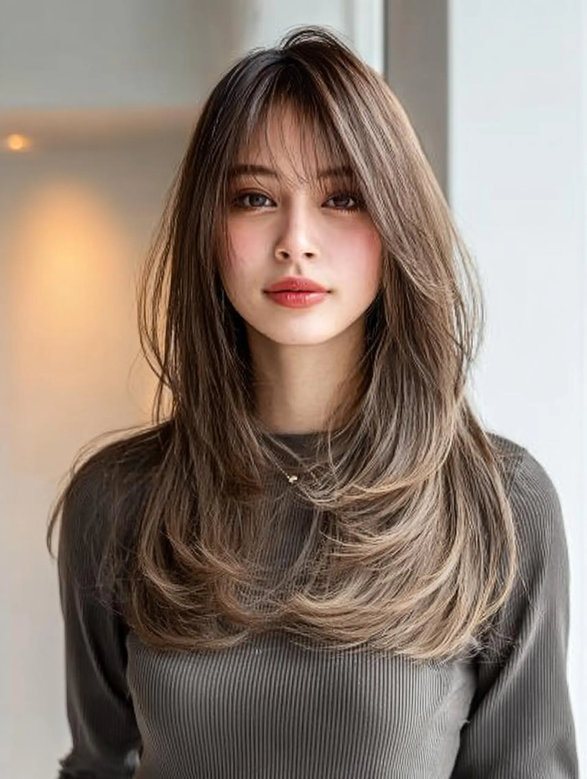 セミロング ハッシュカット 髪質改善 レイヤーカット 縮毛矯正 トリートメント カット ヘアカラー トリートメント 生艶髪＆レイヤー🔔 渋谷お薦めNo.1✨のヘアスタイル