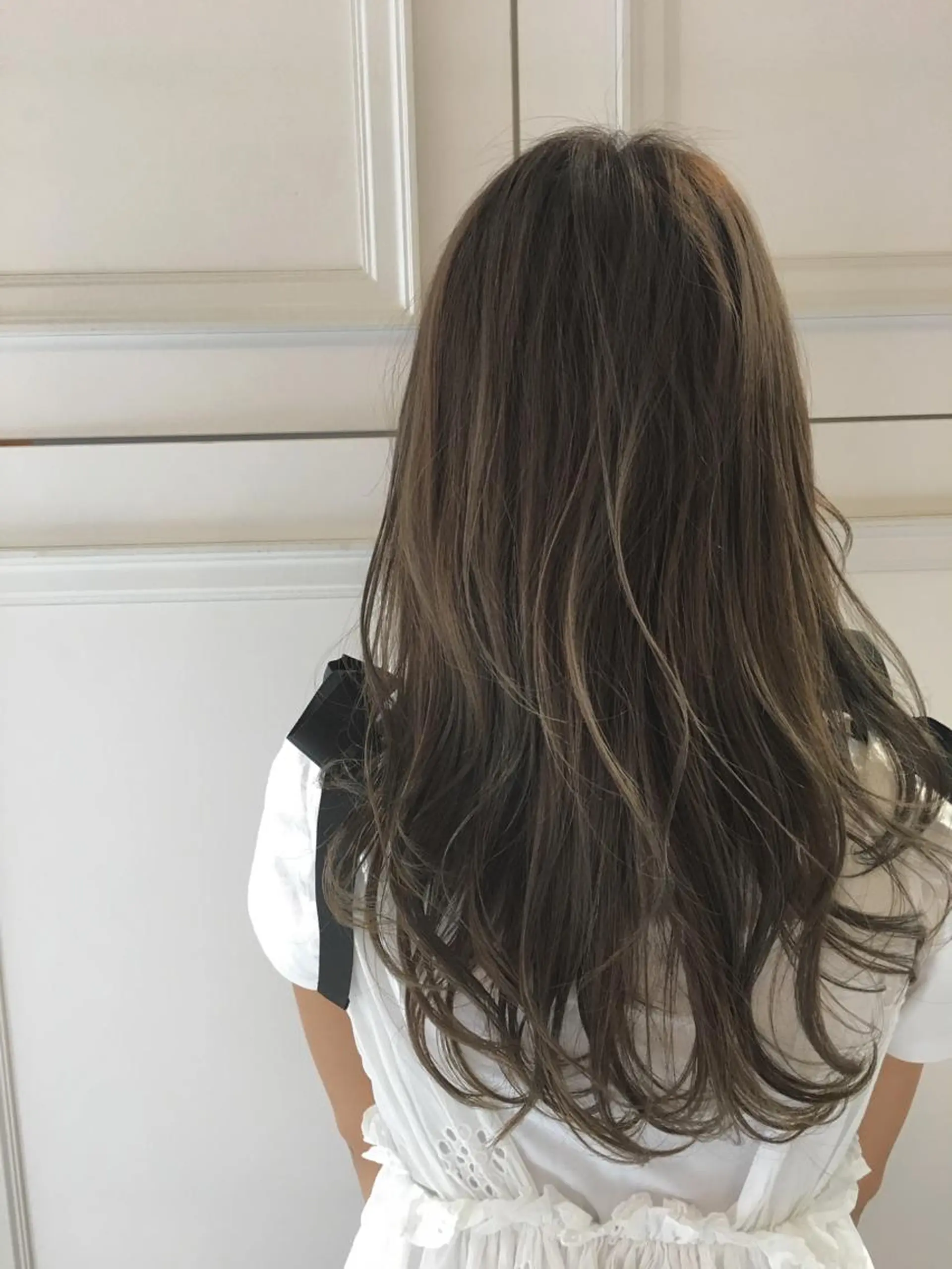 ロング カラー パーマ アディクシーカラー ハイライトカラー ハイライト レイヤーカット トリートメント fukuyasu rikaのネイルデザイン