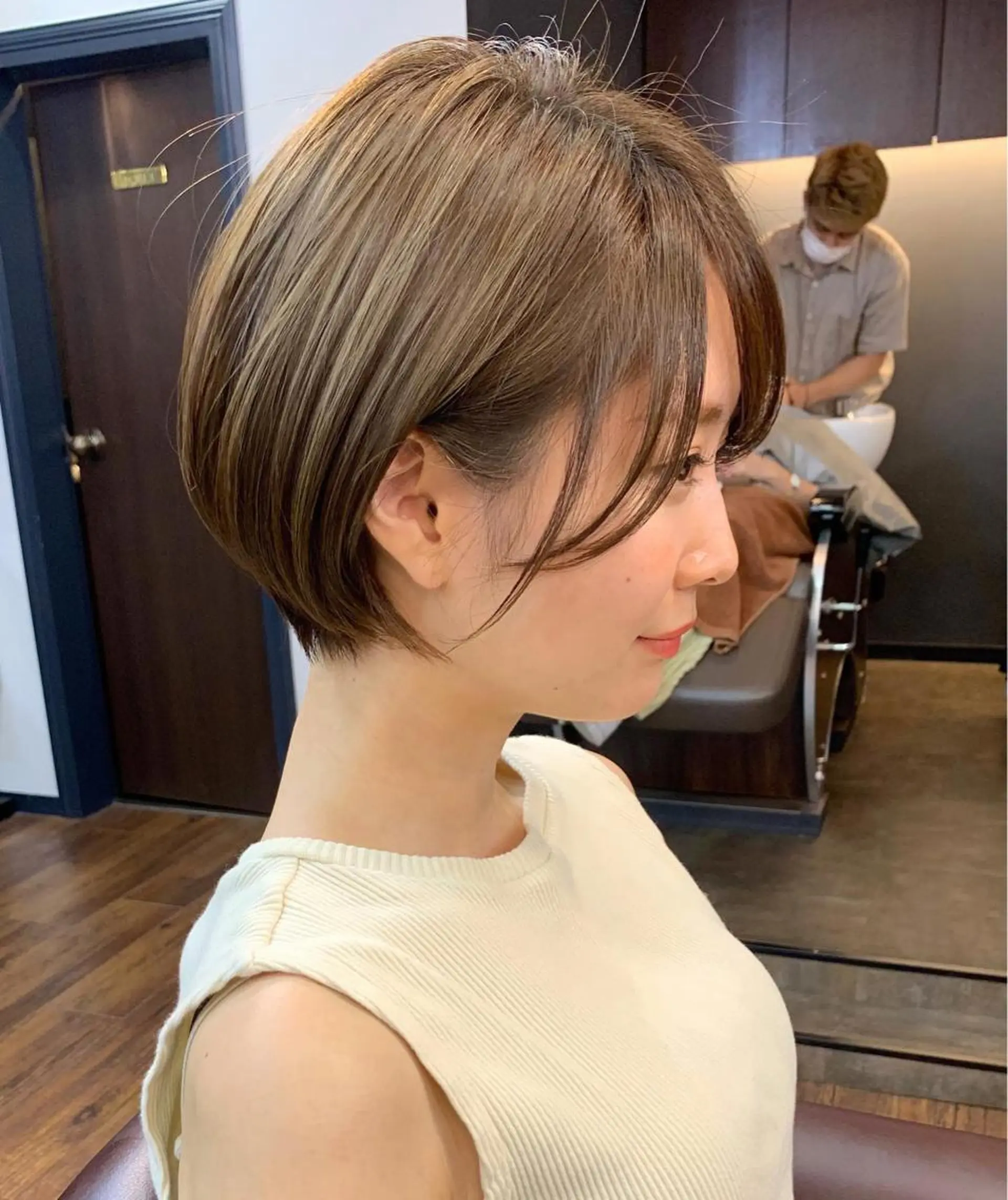 ショート カラー 縮毛矯正/ショート/ レイヤー/畑中正敏のヘアスタイル