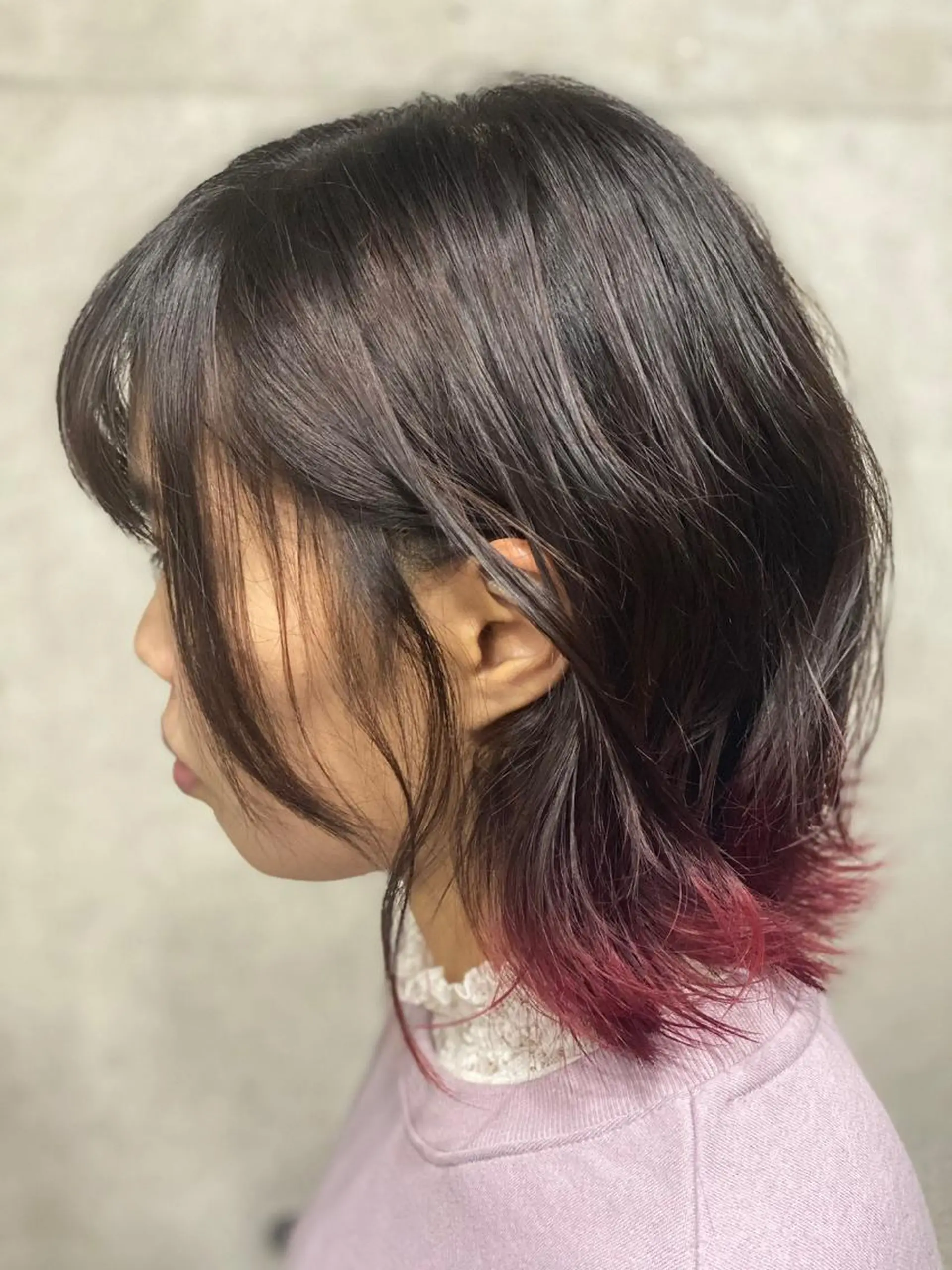 ショート カラー ヘアアレンジ ピンクカラー レッドカラー カット ヘアカラー MODE K’s川西 瀧尻光のヘアスタイル