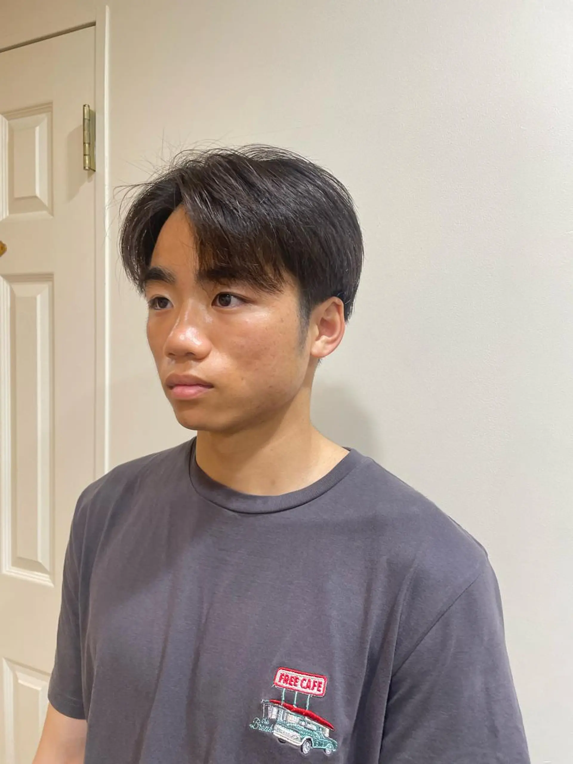 メンズ センターパート 韓国ヘア/wカラー レイヤー/RIN🎀のヘアスタイル