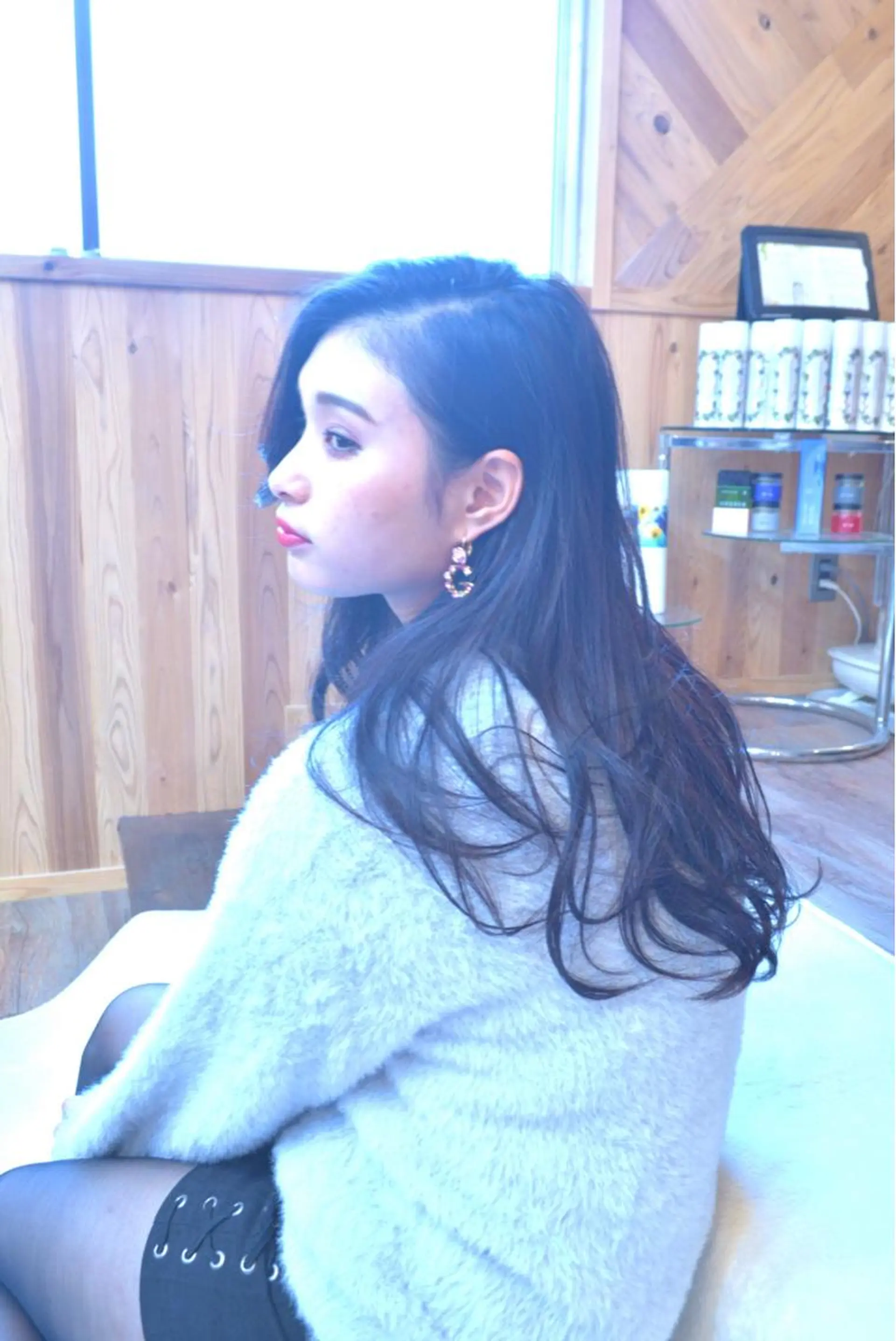 ロング カラー パーマ 透明感カラー かきあげバング カット パーマ ヘッドスパ belle chambreイブカのその他イメージ