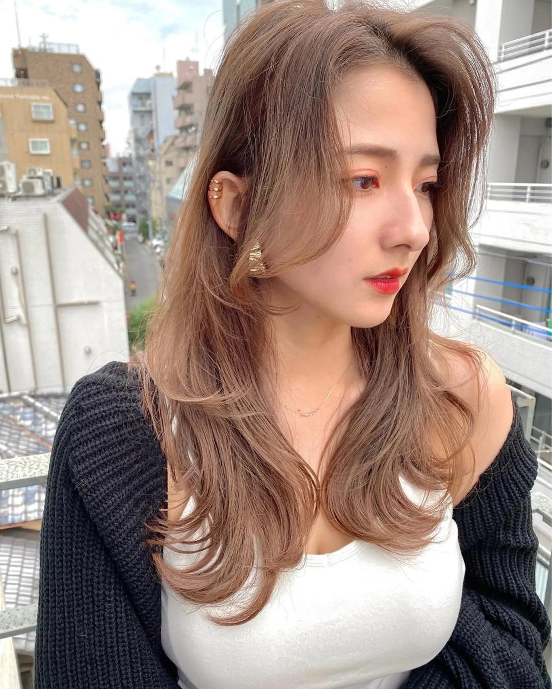 ロング カラー レイヤーカット 似合わせレイヤー 🇰🇷荒木洋文のヘアスタイル