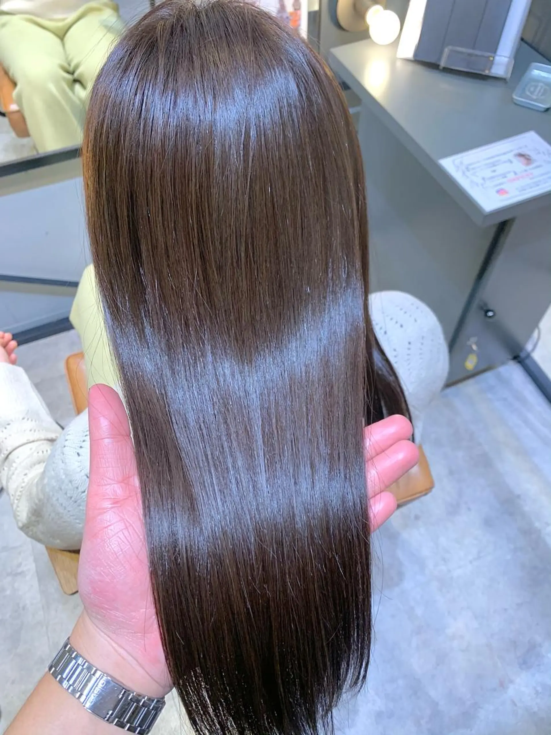 セミロング カット ヘアカラー トリートメント 酸性ストレート/ブリ ーチなし/中村 匠のヘアスタイル