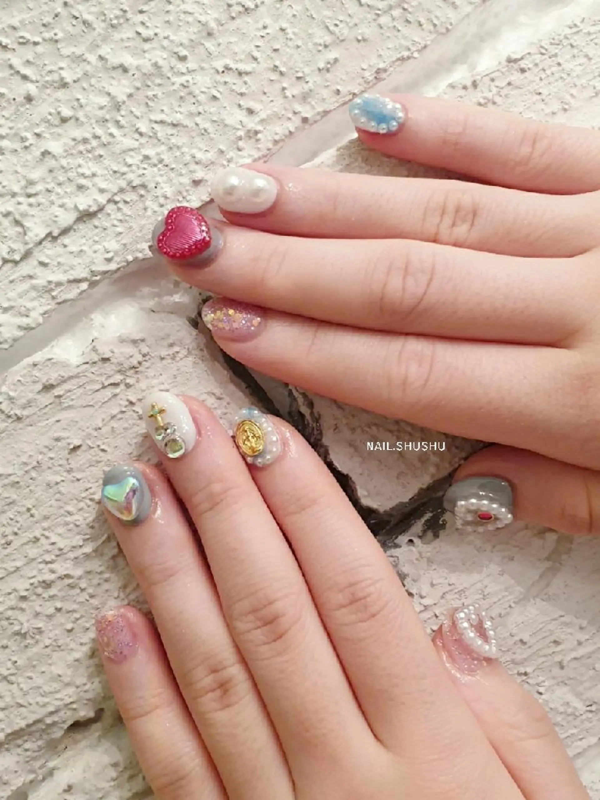 ネイル 3dパーツ/流行り 👧shushu❤️のネイルデザイン