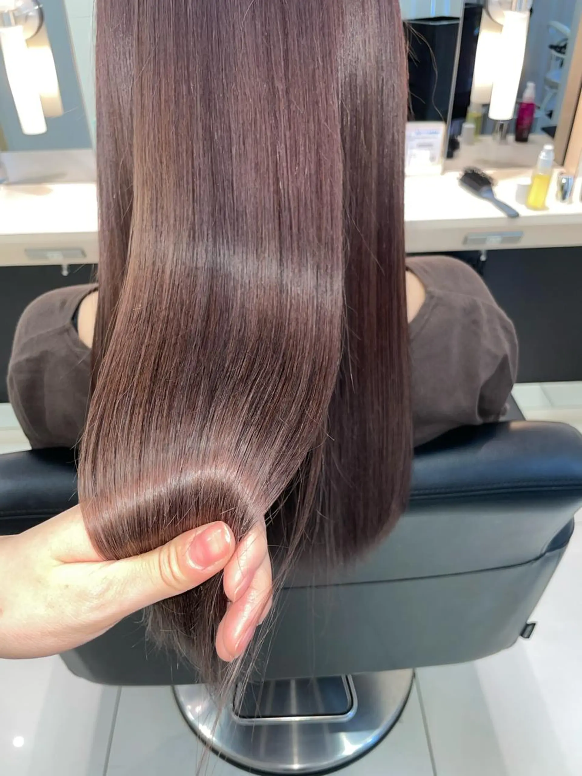 ロング カラー トリートメント クロスパーマ/うる艶 カラー/Kurumiのヘアスタイル