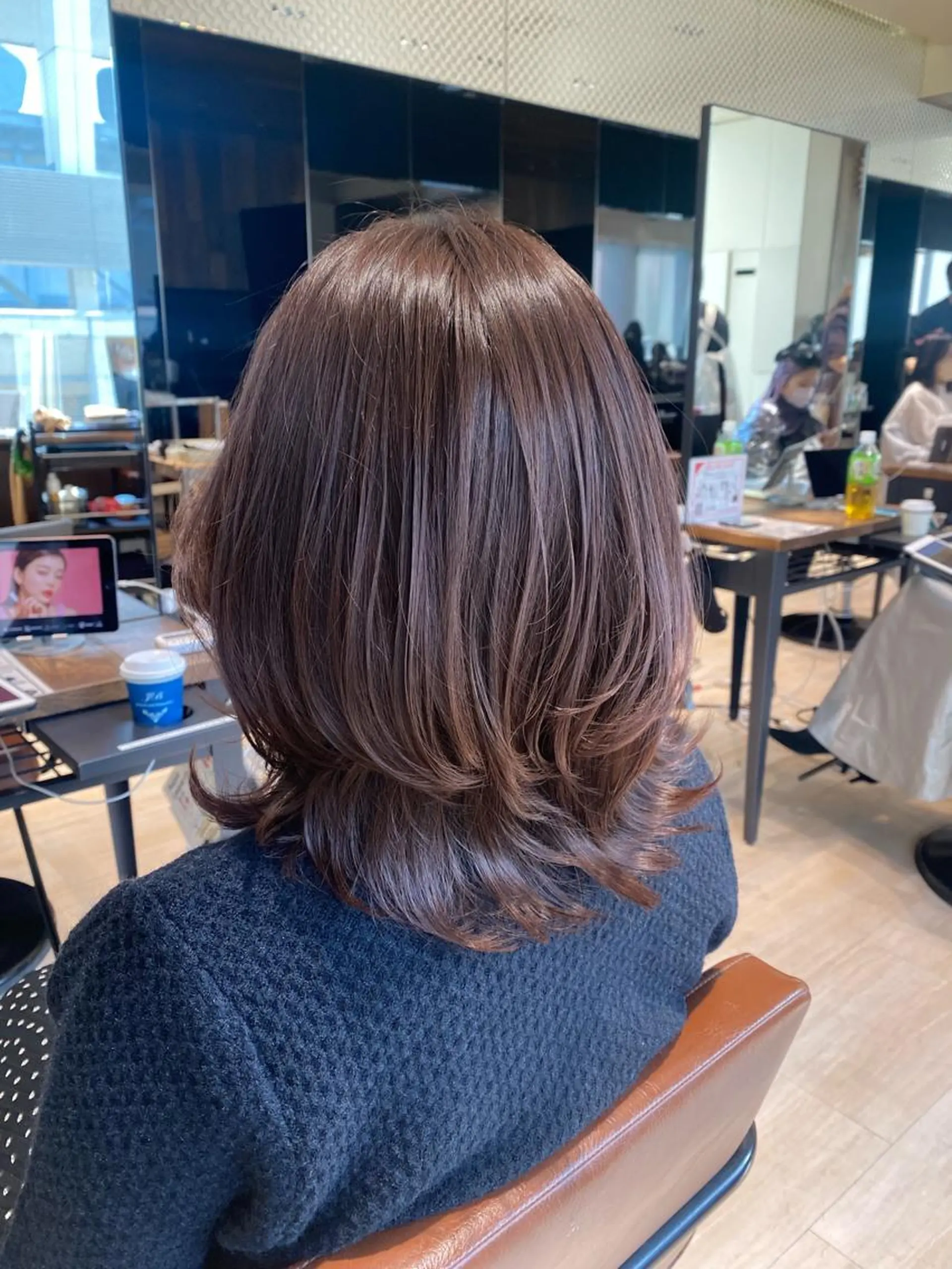 ミディアム カラー 佐藤 悠衣/透明感 カラー/似合わせ前髪のヘアスタイル