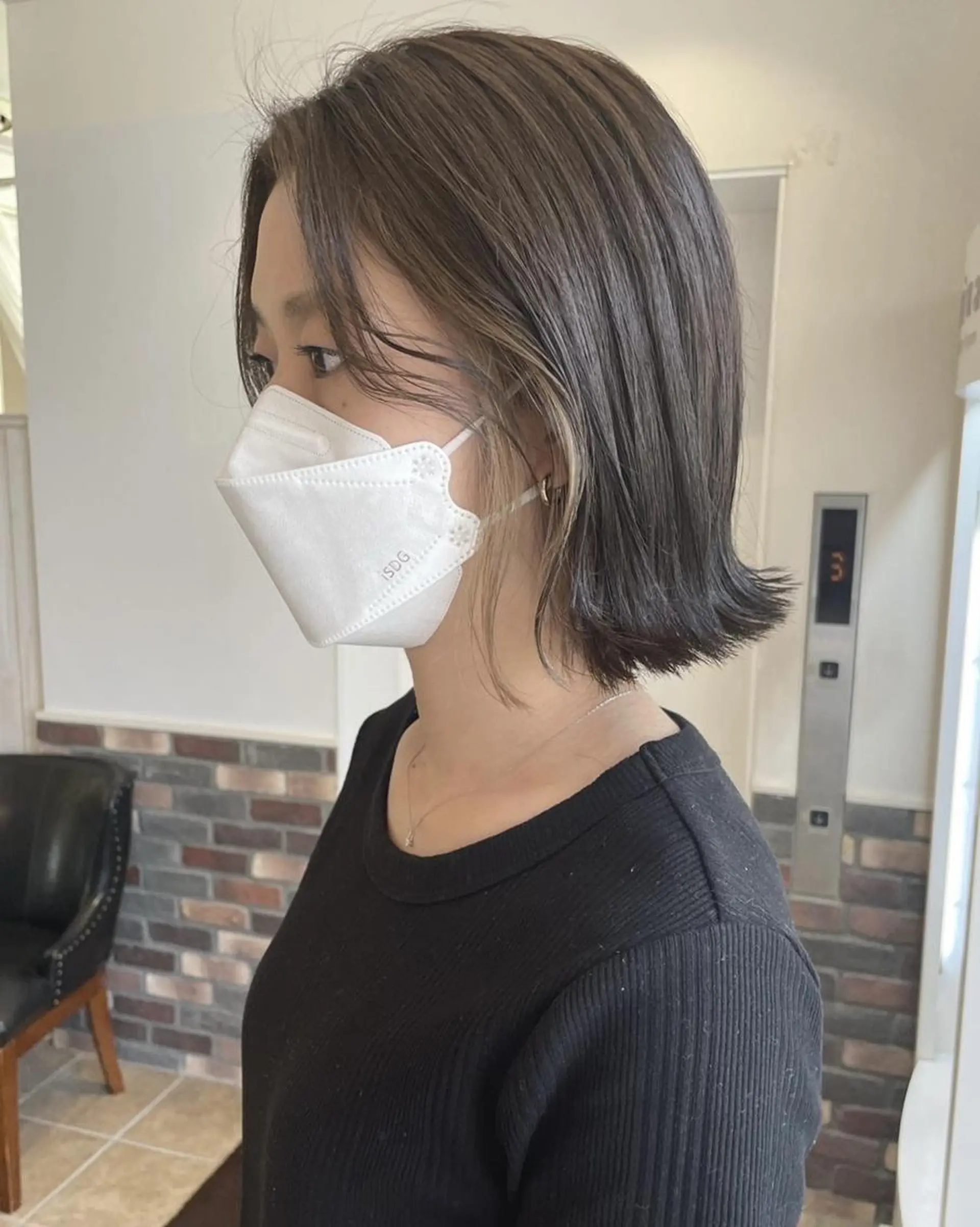 ミディアム カラー ボブ🍊暖色カラー 浅草【Bob美容師】のヘアスタイル