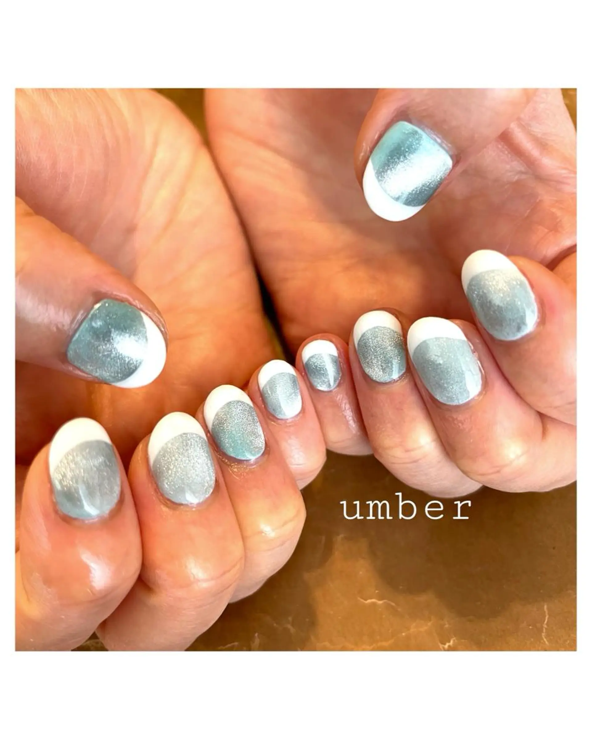 ネイル クリアネイル フラッシュネイル フットネイル フレンチネイル マグネットネイル ハンドネイル umber 三茶1分のネイルデザイン