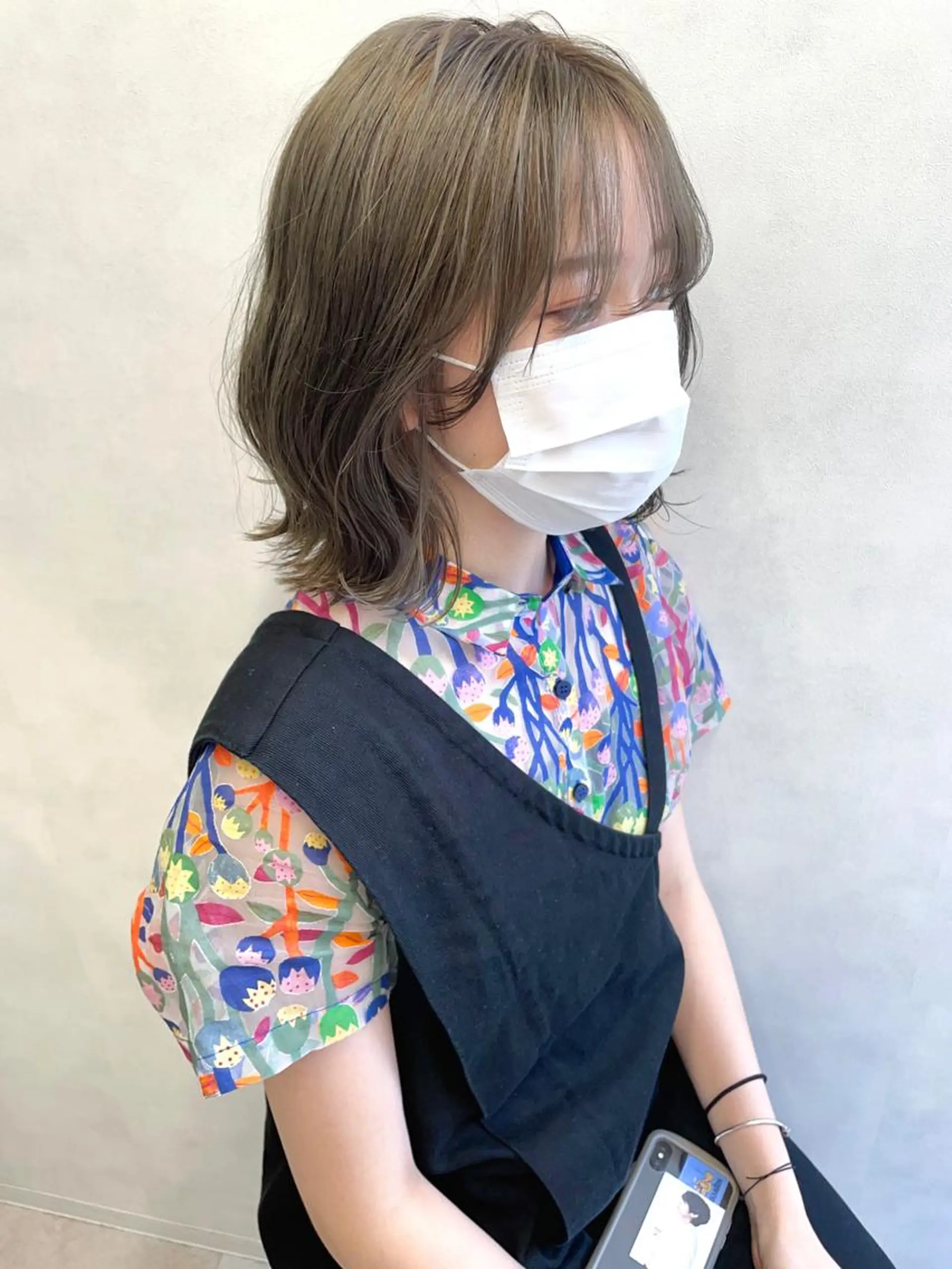 ミディアム カラー 緒方リエ 時短ショート・ボブのヘアスタイル