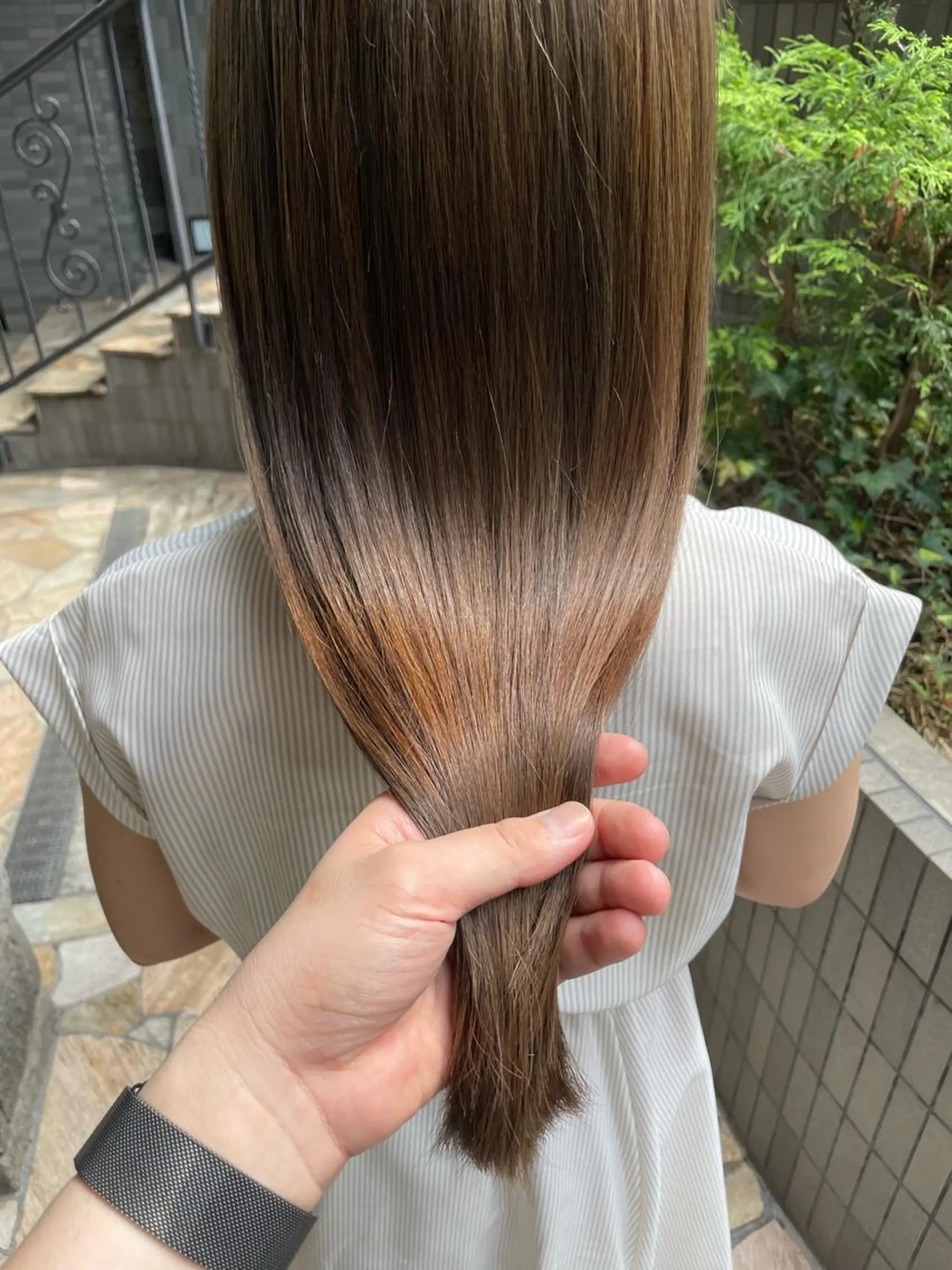 ロング 髪質改善イノアカラー 富澤ショウタのヘアスタイル