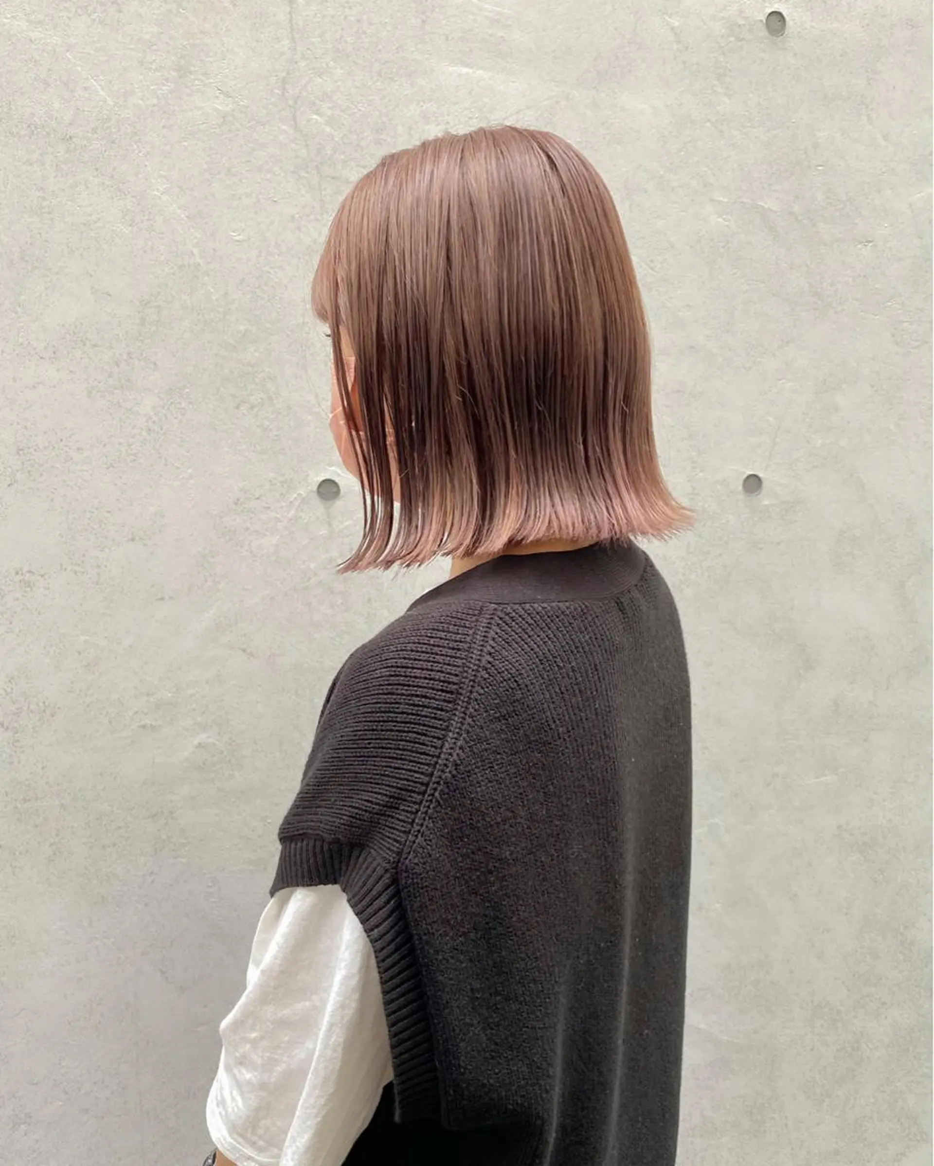 ミディアム カラー ショートボブ ベージュカラー ブリーチ 透明感カラー ダブルカラー 蔵前 デザインカット KOBAYASHIのその他イメージ