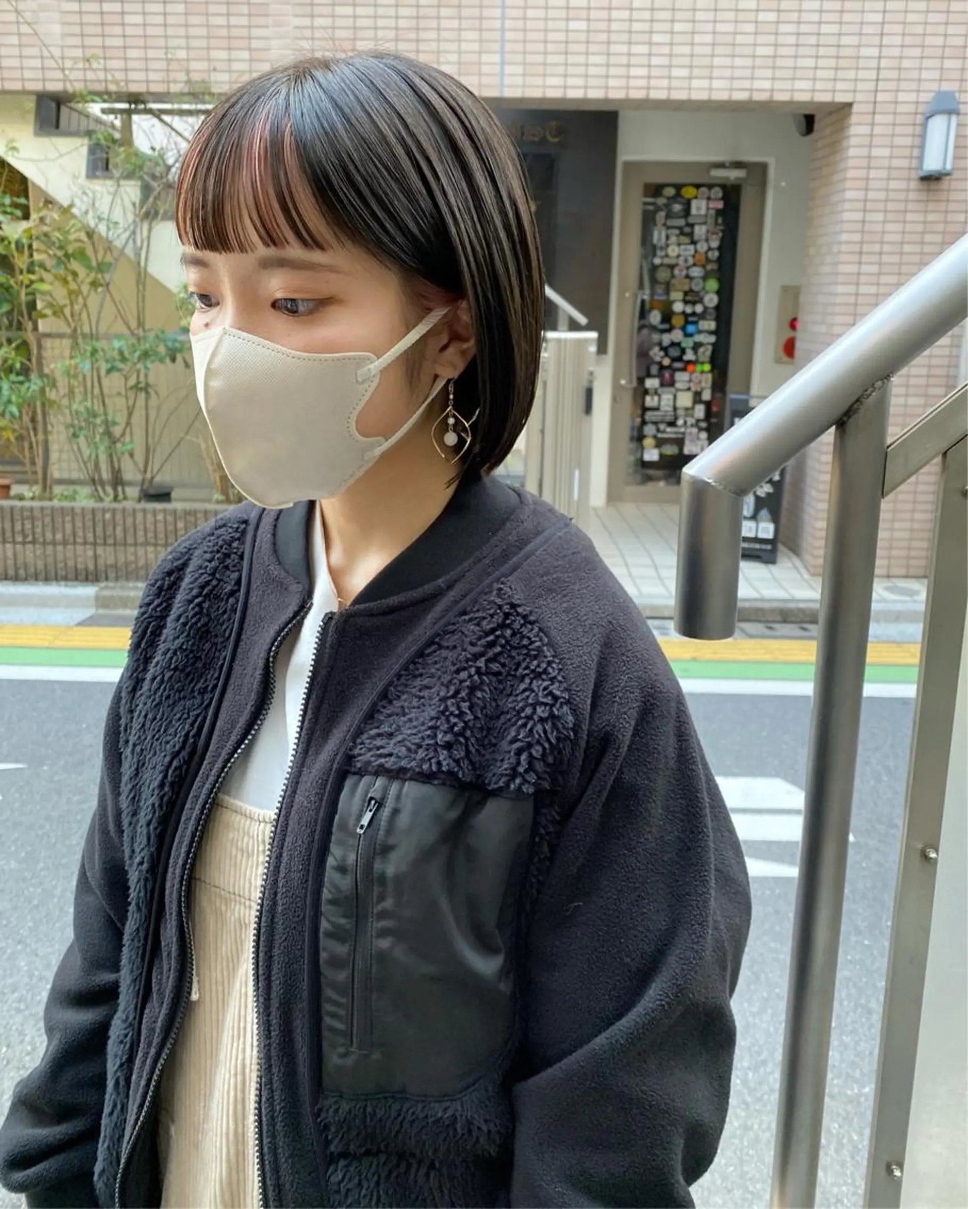 ショート カラー インナーカラー ボブ オン眉 カット ヘアカラー ミク／ 北参道／ショートのヘアスタイル