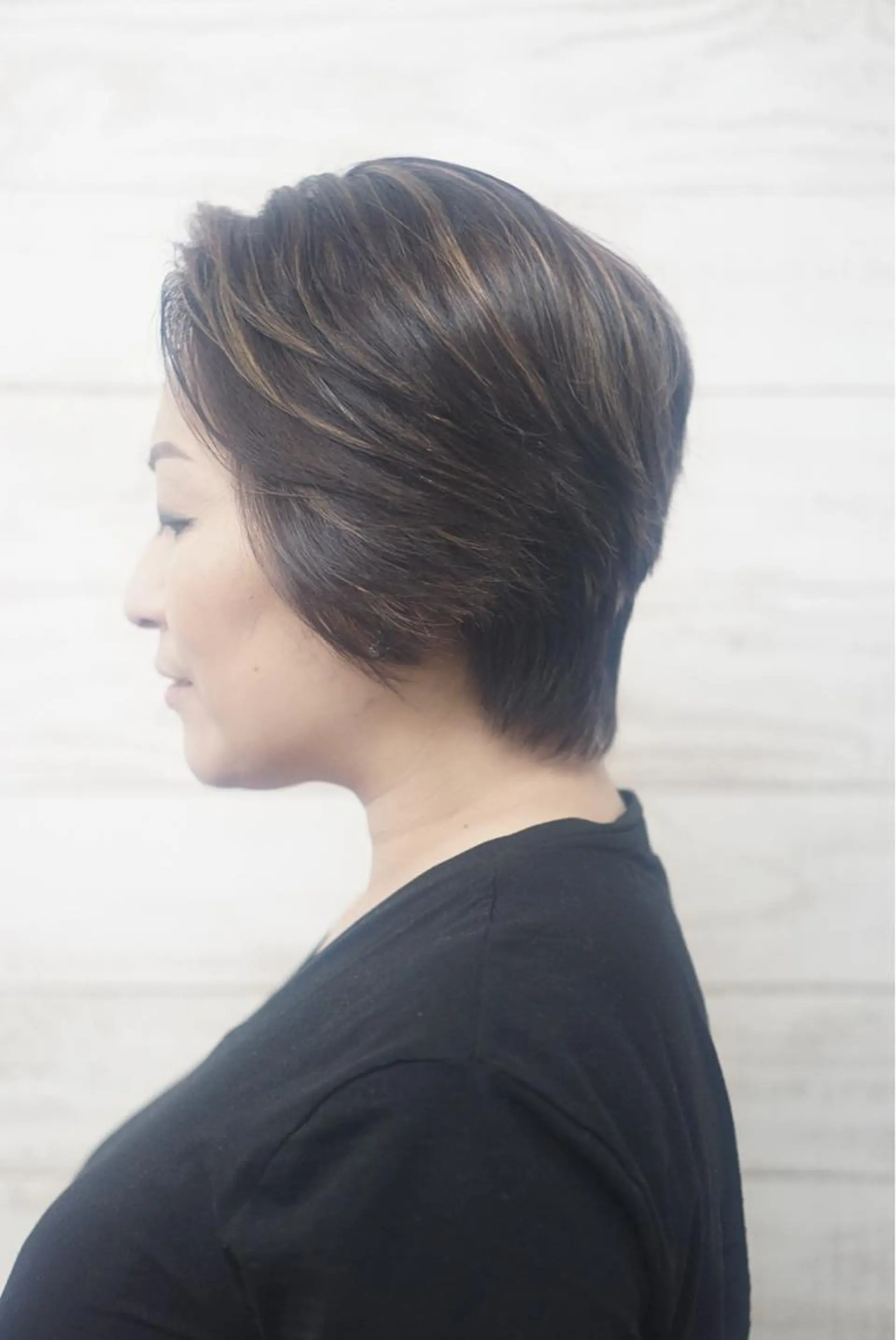 ショート カラー ヘアアレンジ ハイライトカラー 外国人風カラー ハイライト ショートヘア 枝毛カット＆髪質改善 満足NO.1岡しゃんのヘアスタイル