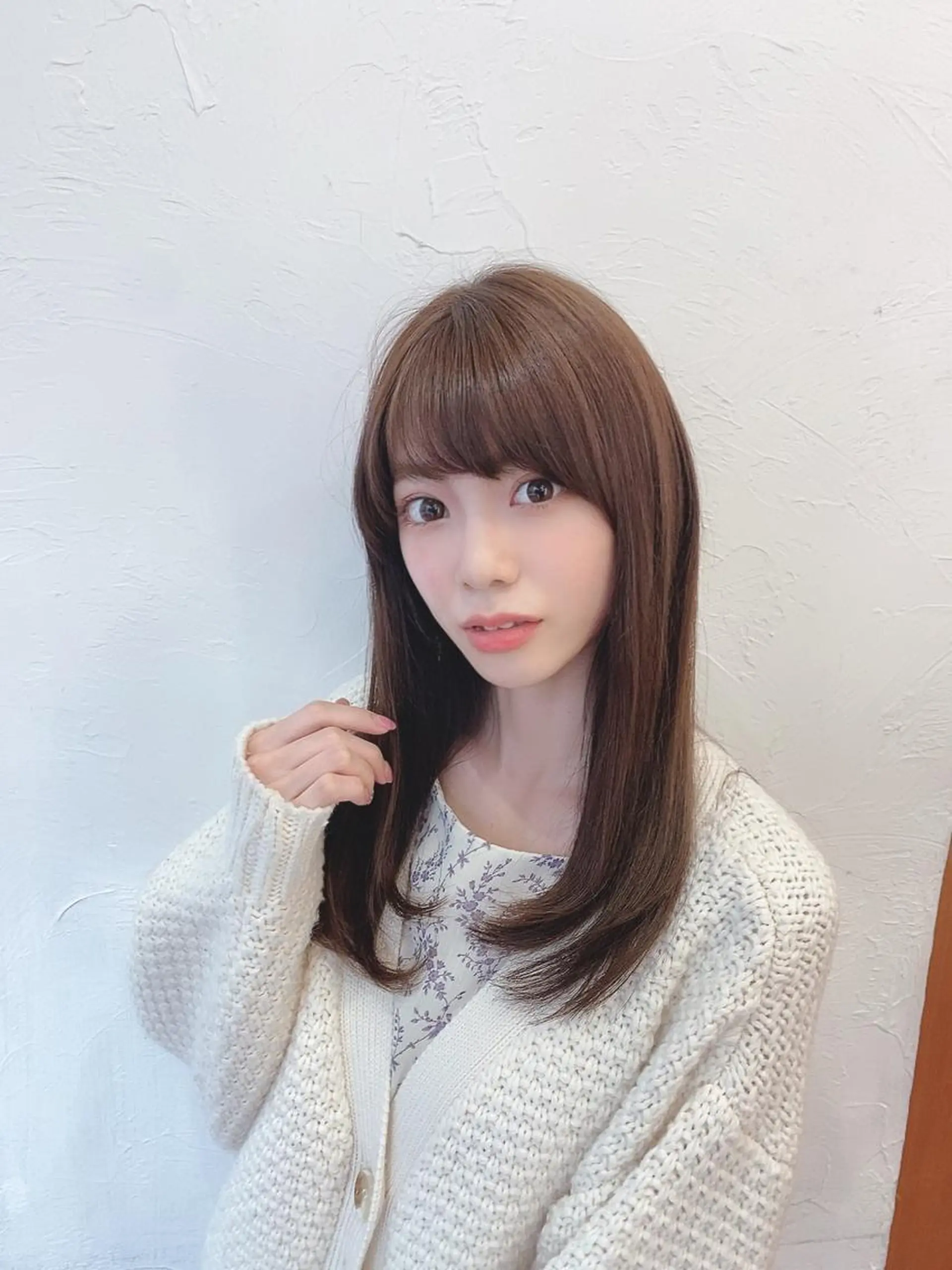 セミロング 顔周りカット 小顔カット ショート/レイヤー カット/服部タカノリのヘアスタイル