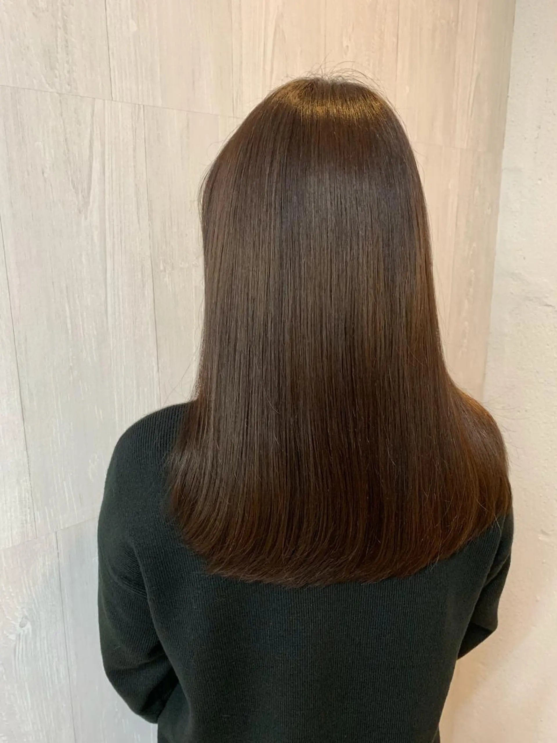 ミディアム ヘアアレンジ トリートメント ヘアカラー GLOSS 心斎橋 山上のヘアスタイル