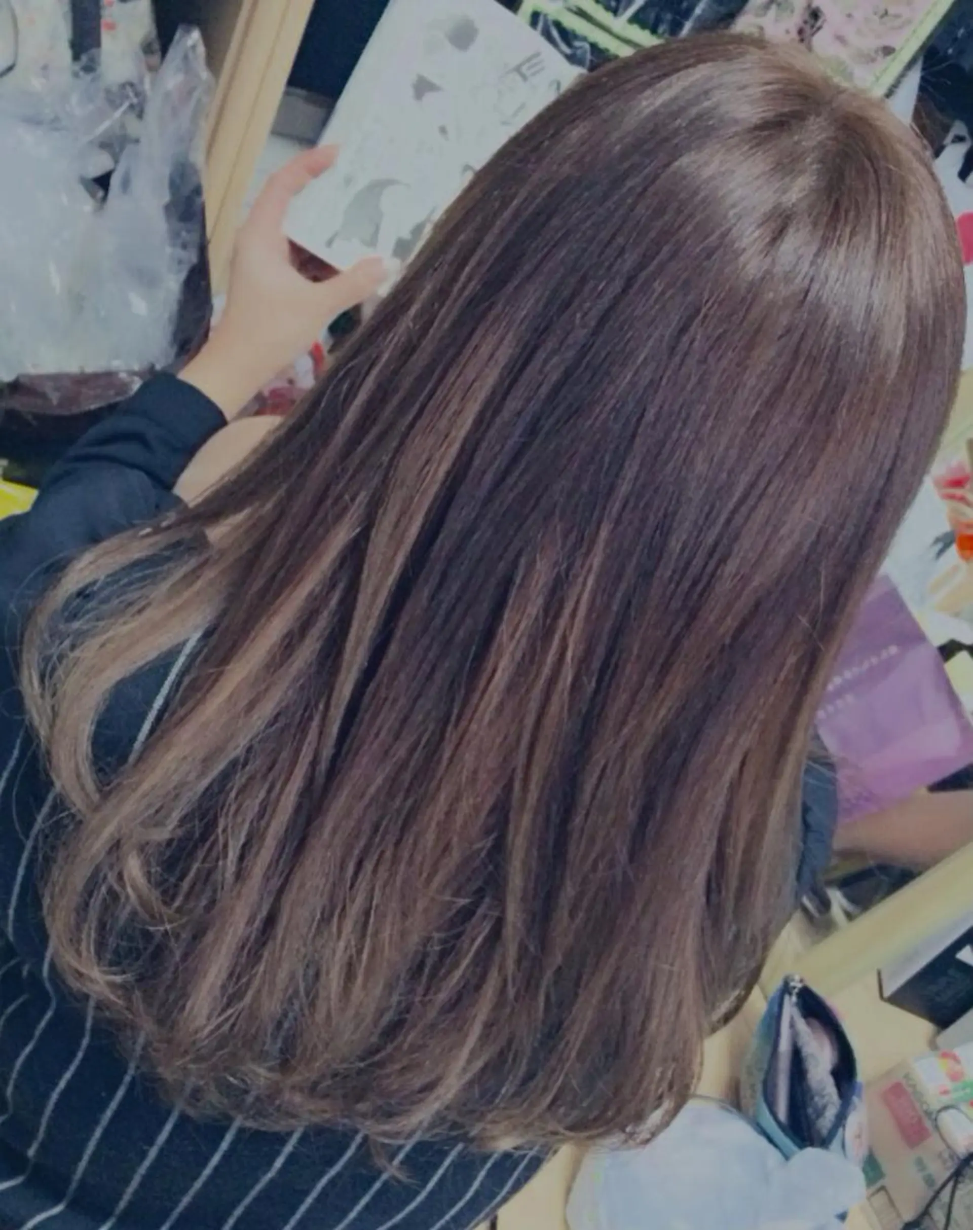 ミディアム セミロング ロング カラー 栗林 実莉のネイルデザイン