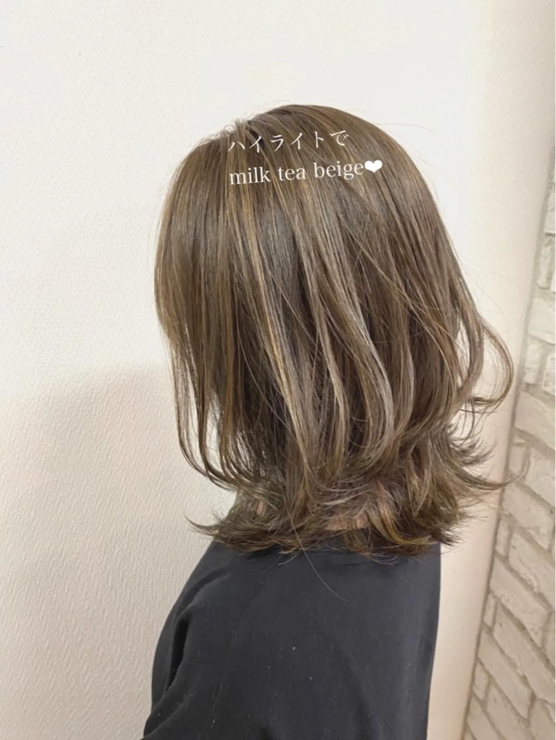 ミディアム 山本 茉希のヘアスタイル