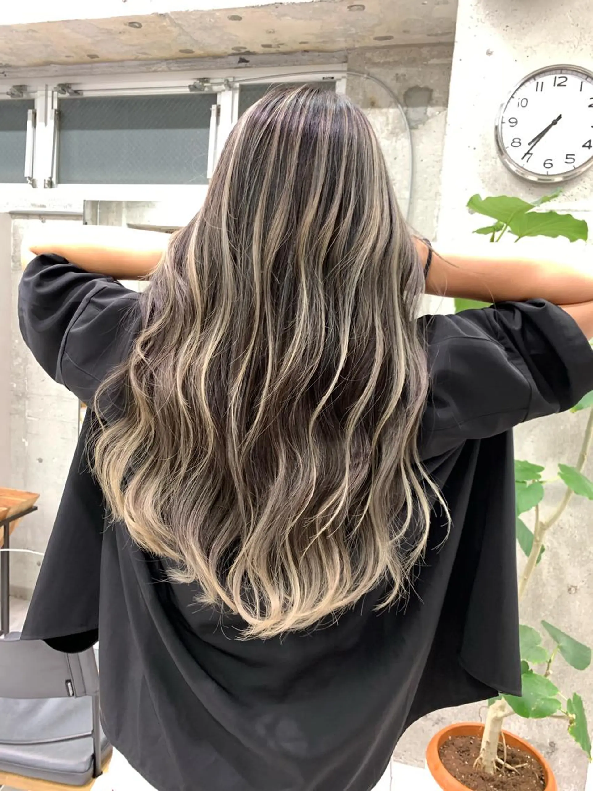 ロング カラー ハイライトカラー ハイライト LUSTRE クロサワのヘアスタイル