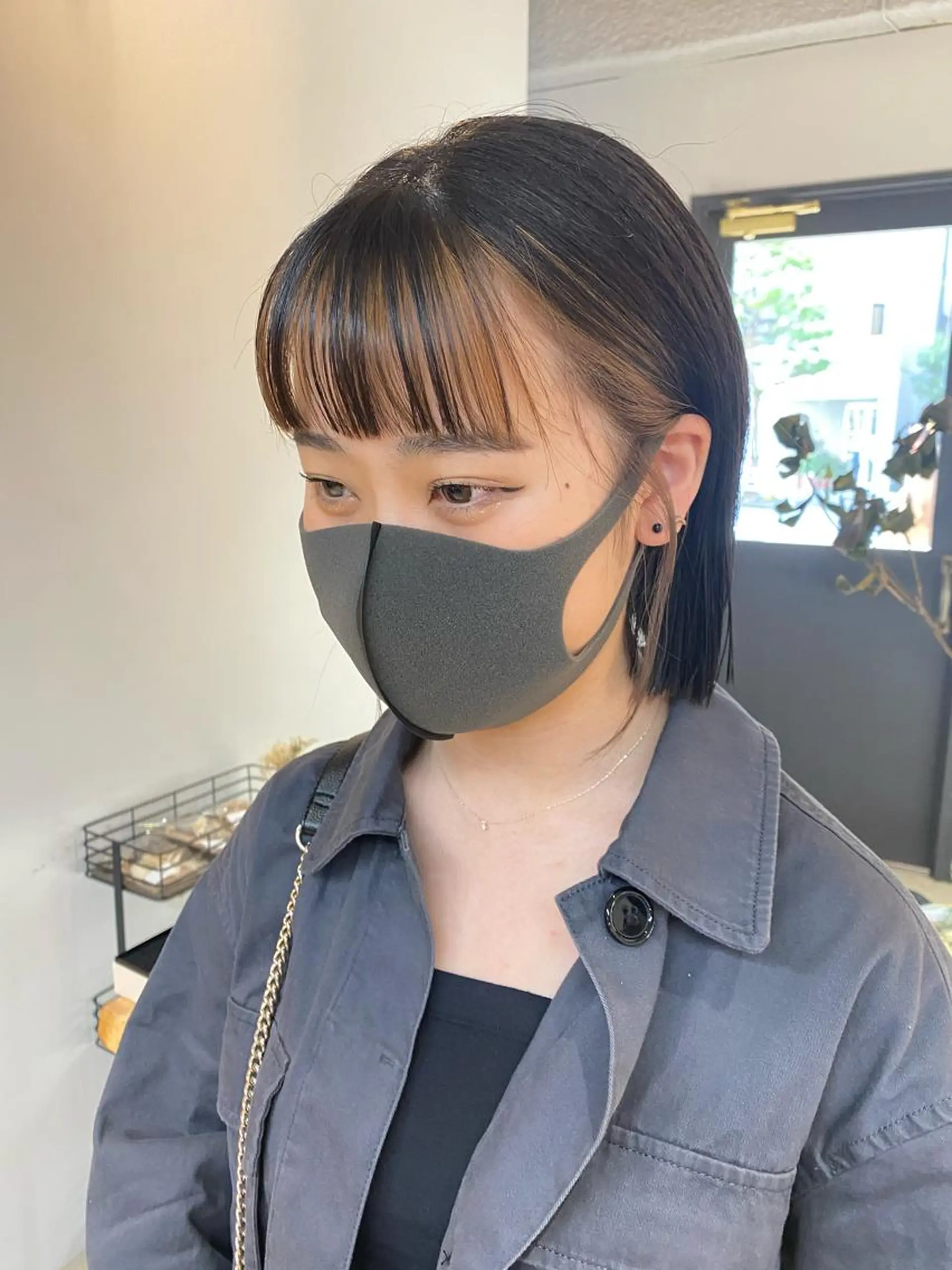 ショート カラー ミストバング  フェイスフレーミング コマツリサ ROCCO eastのヘアスタイル