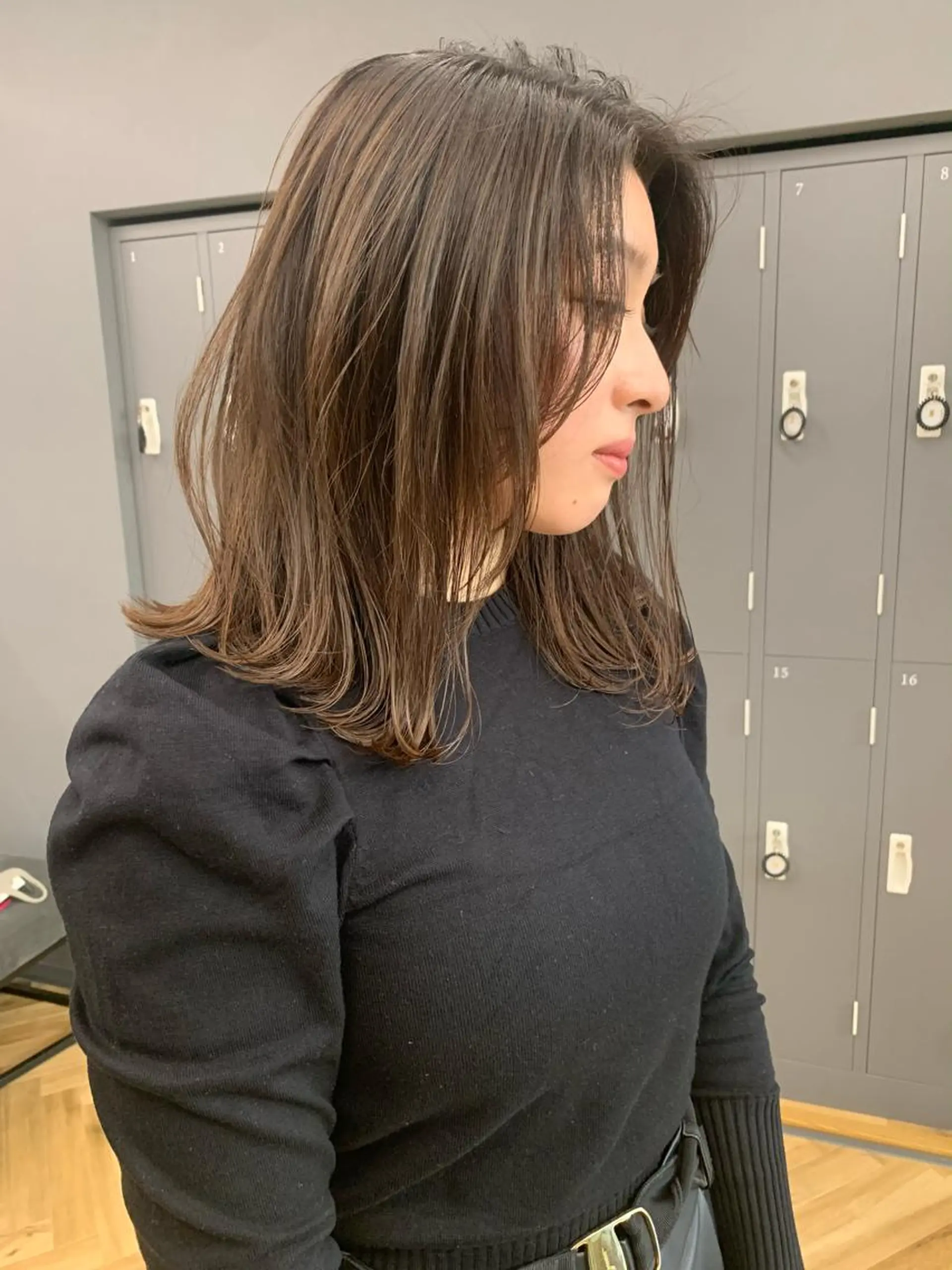 ミディアム ヘアカラー ace share salon 梅田所属・福山 晴香のヘアスタイル