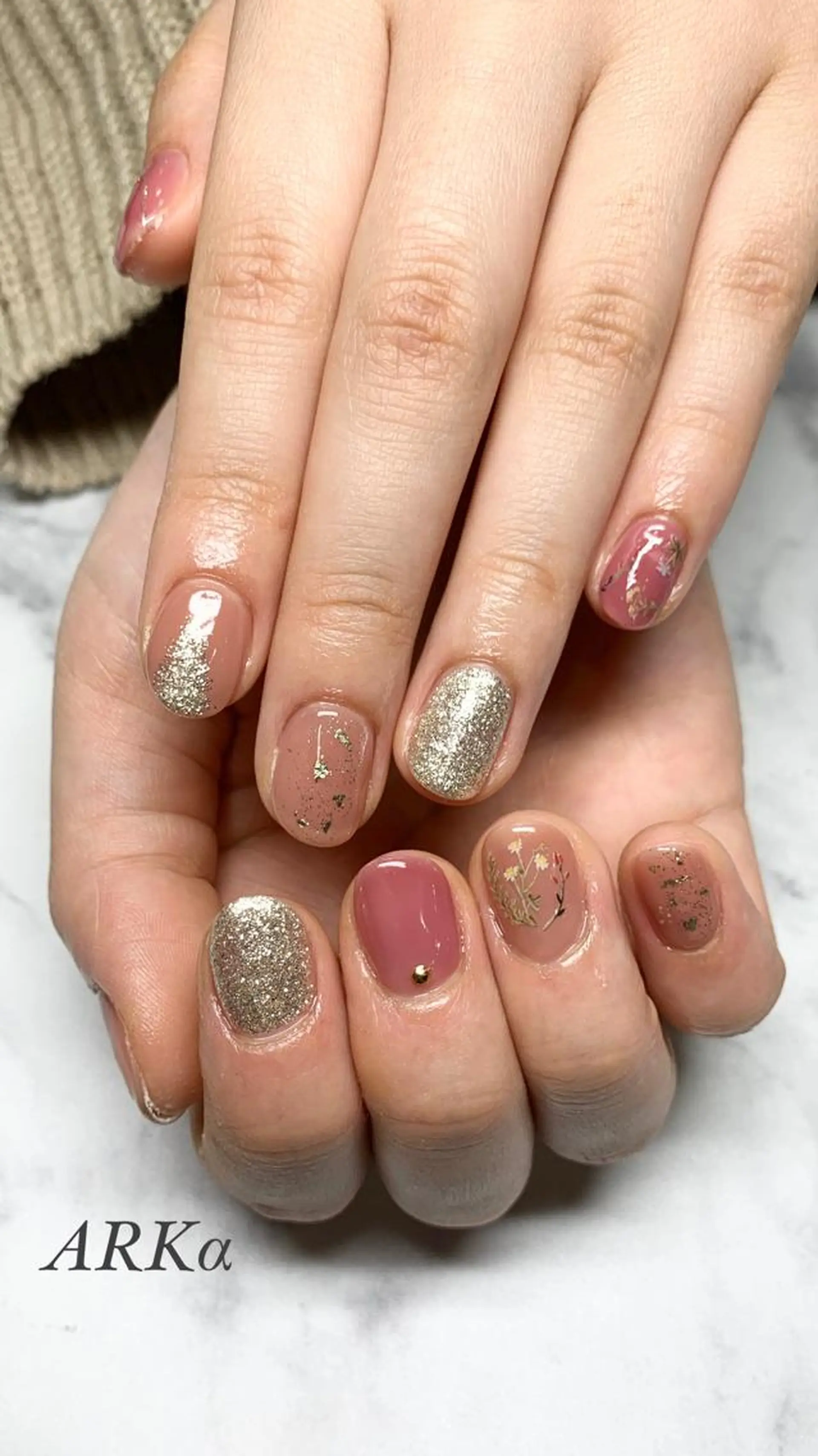ショート ネイル ハンドネイル Nailsalon ARKαのネイルデザイン