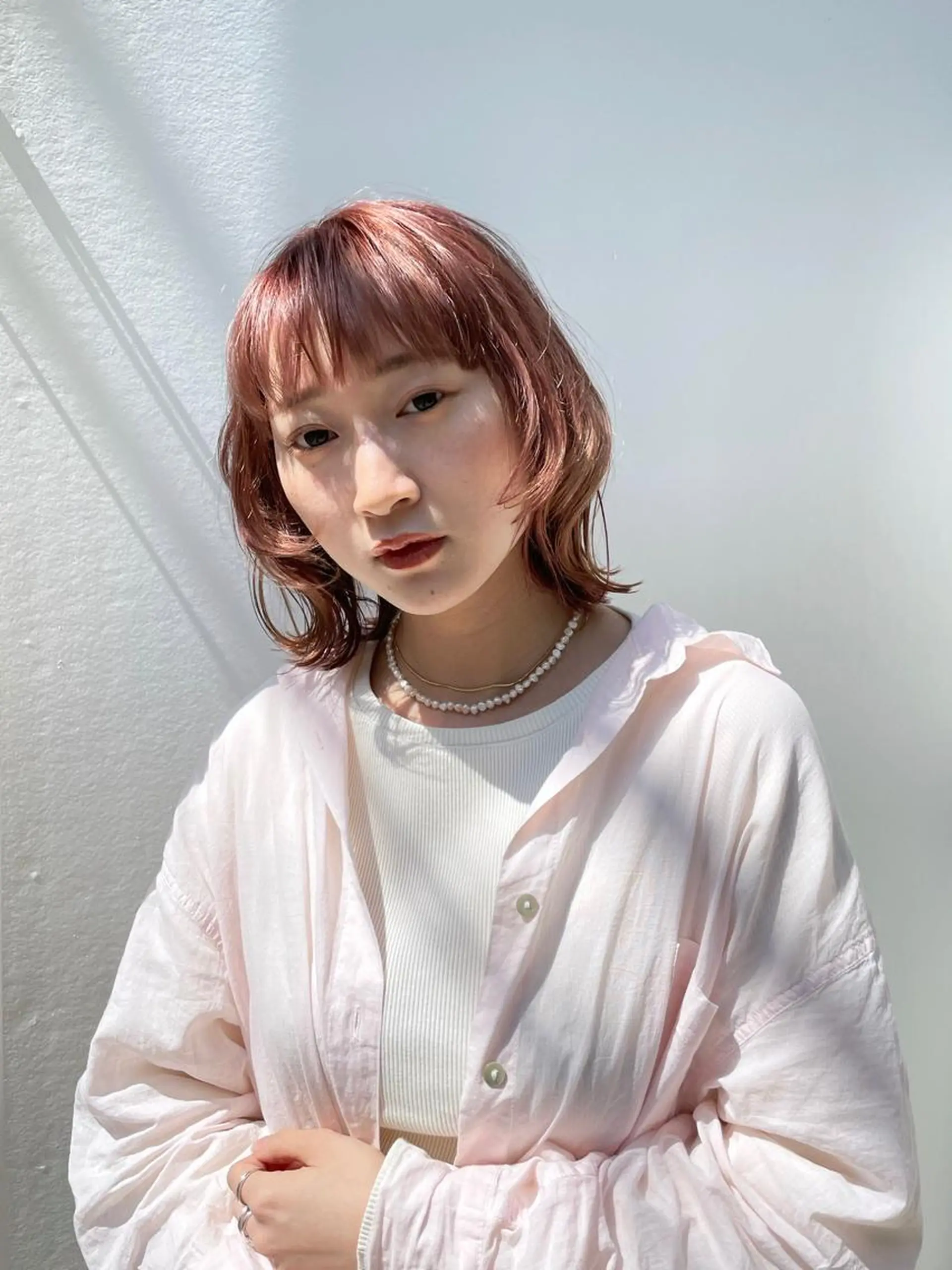 カラー ピンクカラー カット ヘアカラー トリートメント 山本 晶大のヘアスタイル