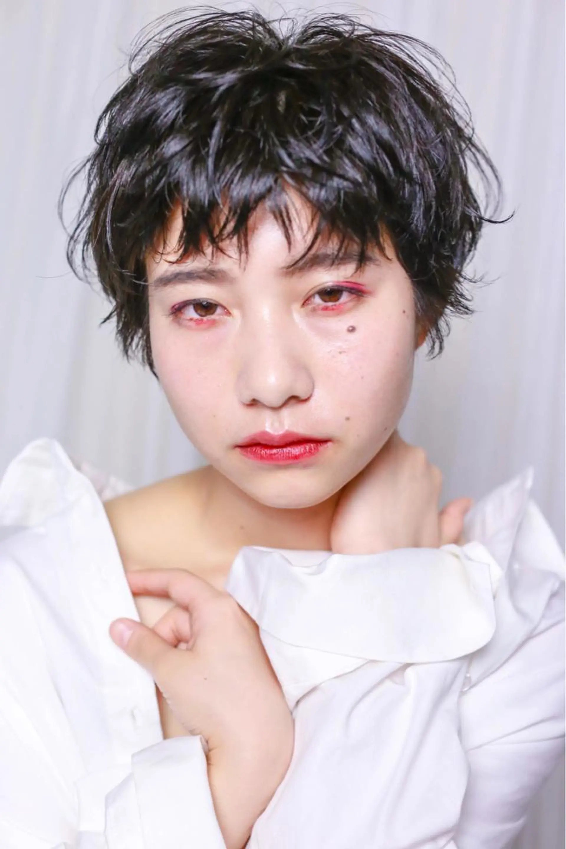 ショート 横井伴典　矢場町 メンズパーマ/カットのヘアスタイル