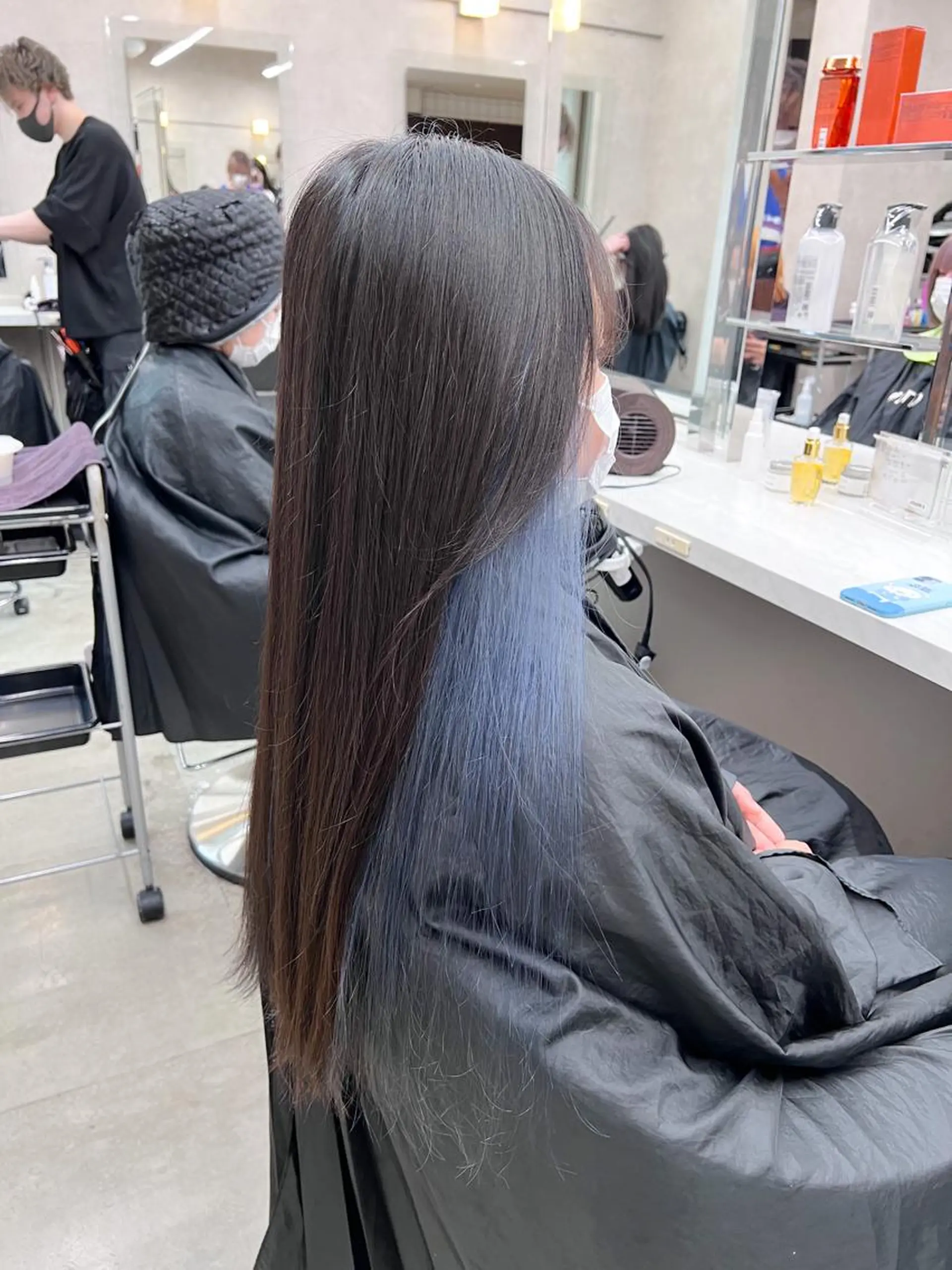 セミロング カラー ヘアアレンジ 🩵 JURI🩵のヘアスタイル