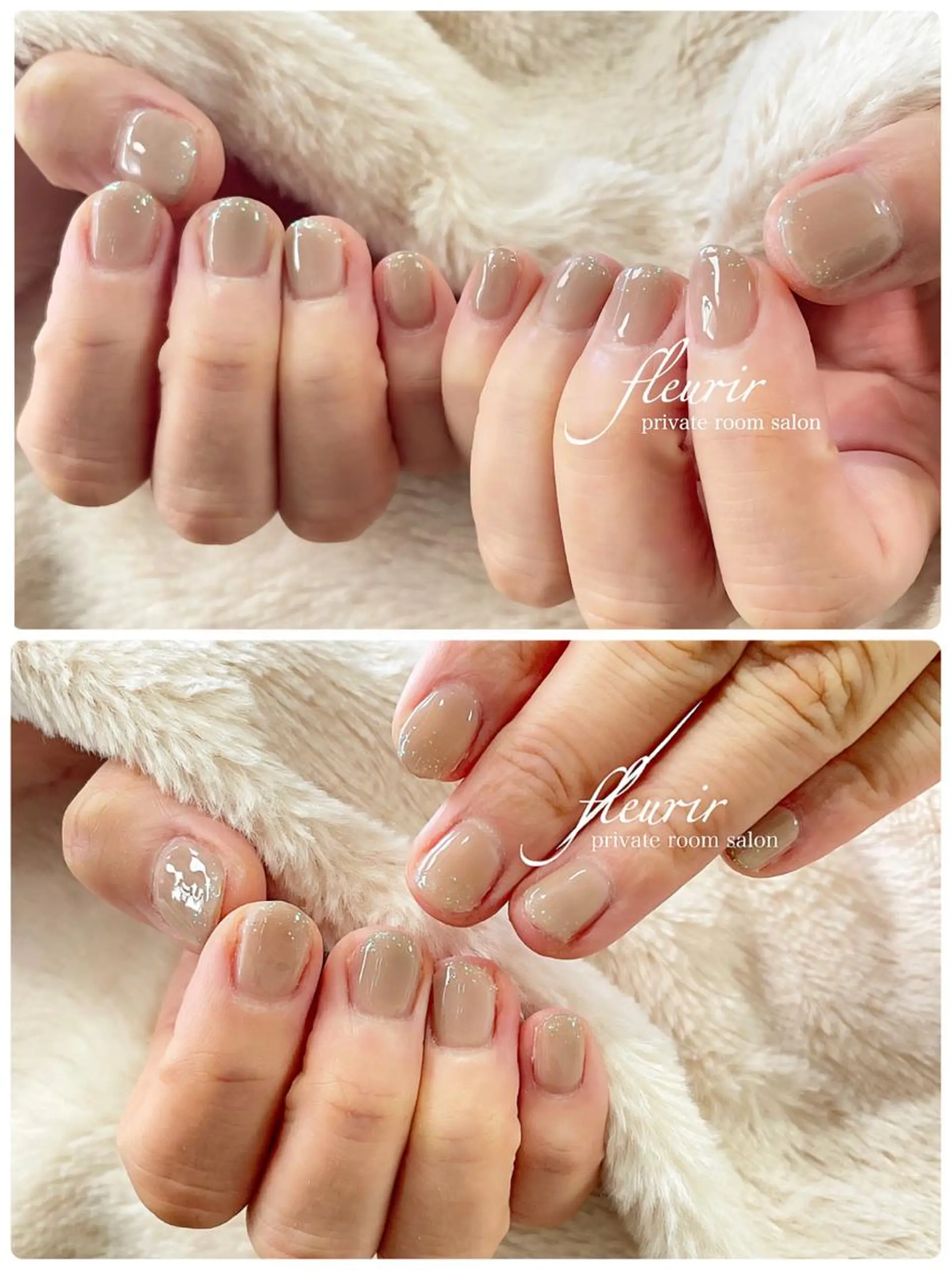 ネイル ラメ(グリッター) フルリール 【プライベートサロンのネイルデザイン