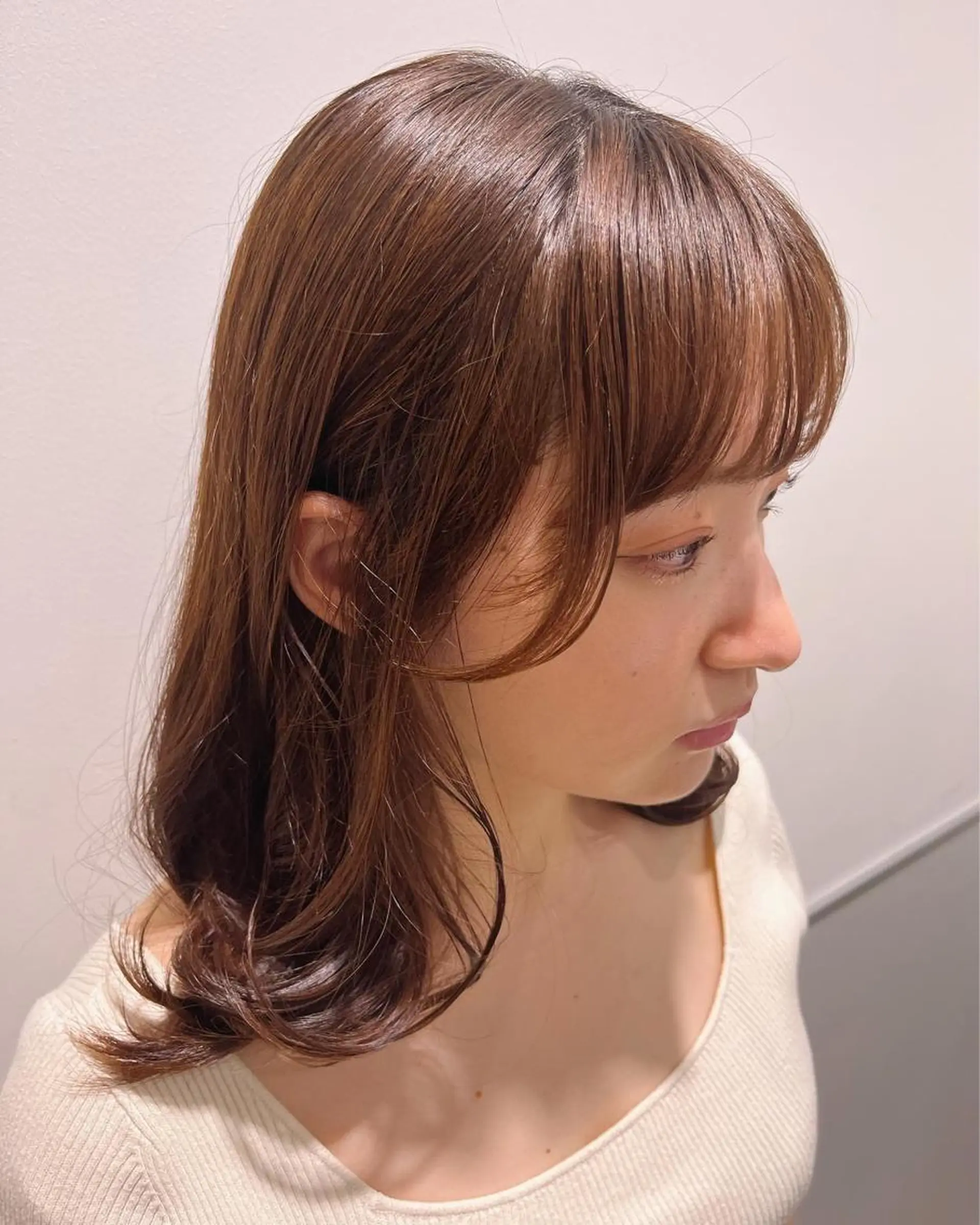 ミディアム ショートボブ ボブ 髪質改善 韓国風ヘア シースルーバング カット トリートメント ヘアセット BACANCES〜バカンス〜所属・👑👑👑👑工藤 敬👑👑👑👑のヘアスタイル