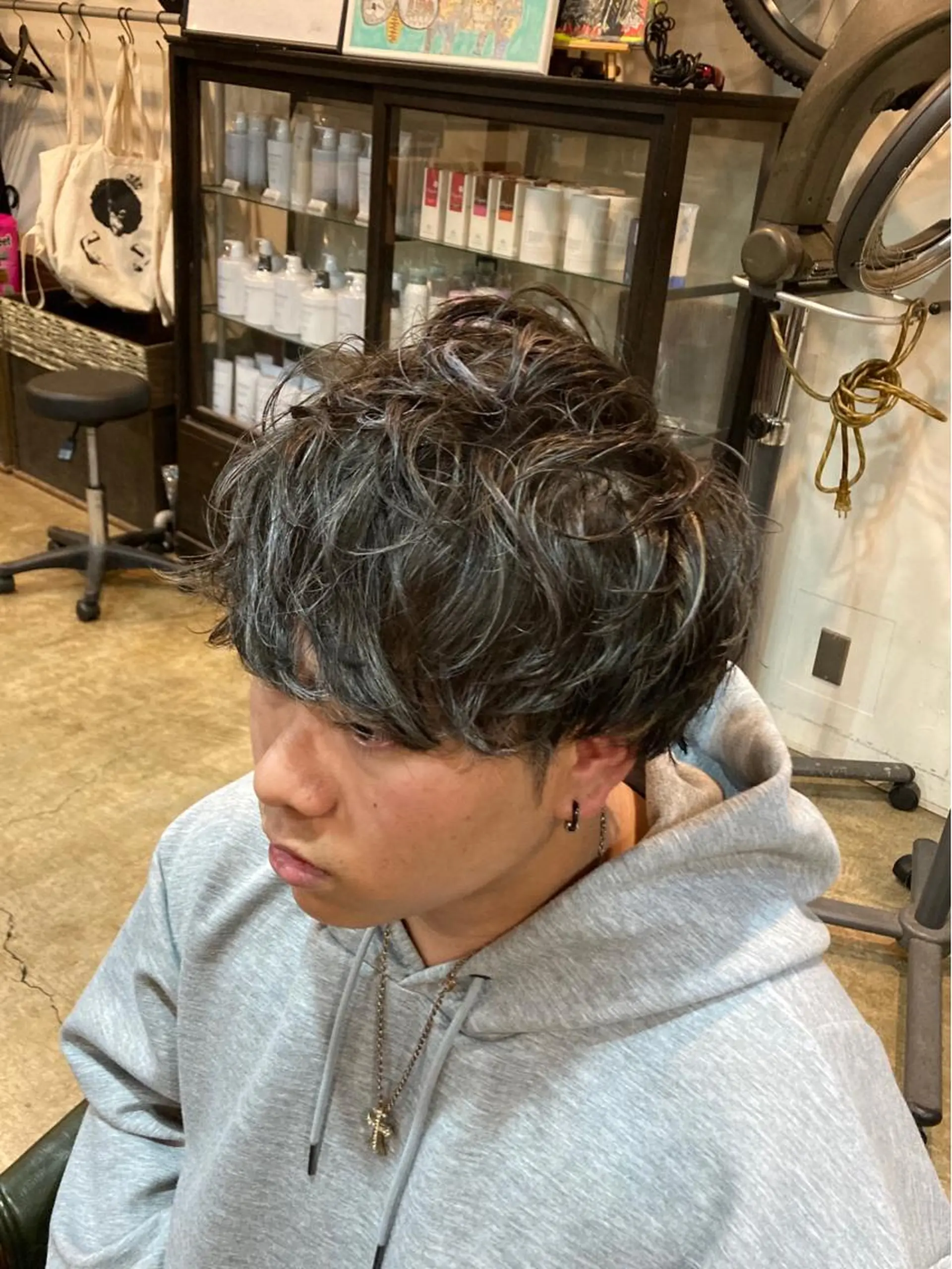 カラー パーマ メンズ マッシュ ISUTA　中村 翔のヘアスタイル