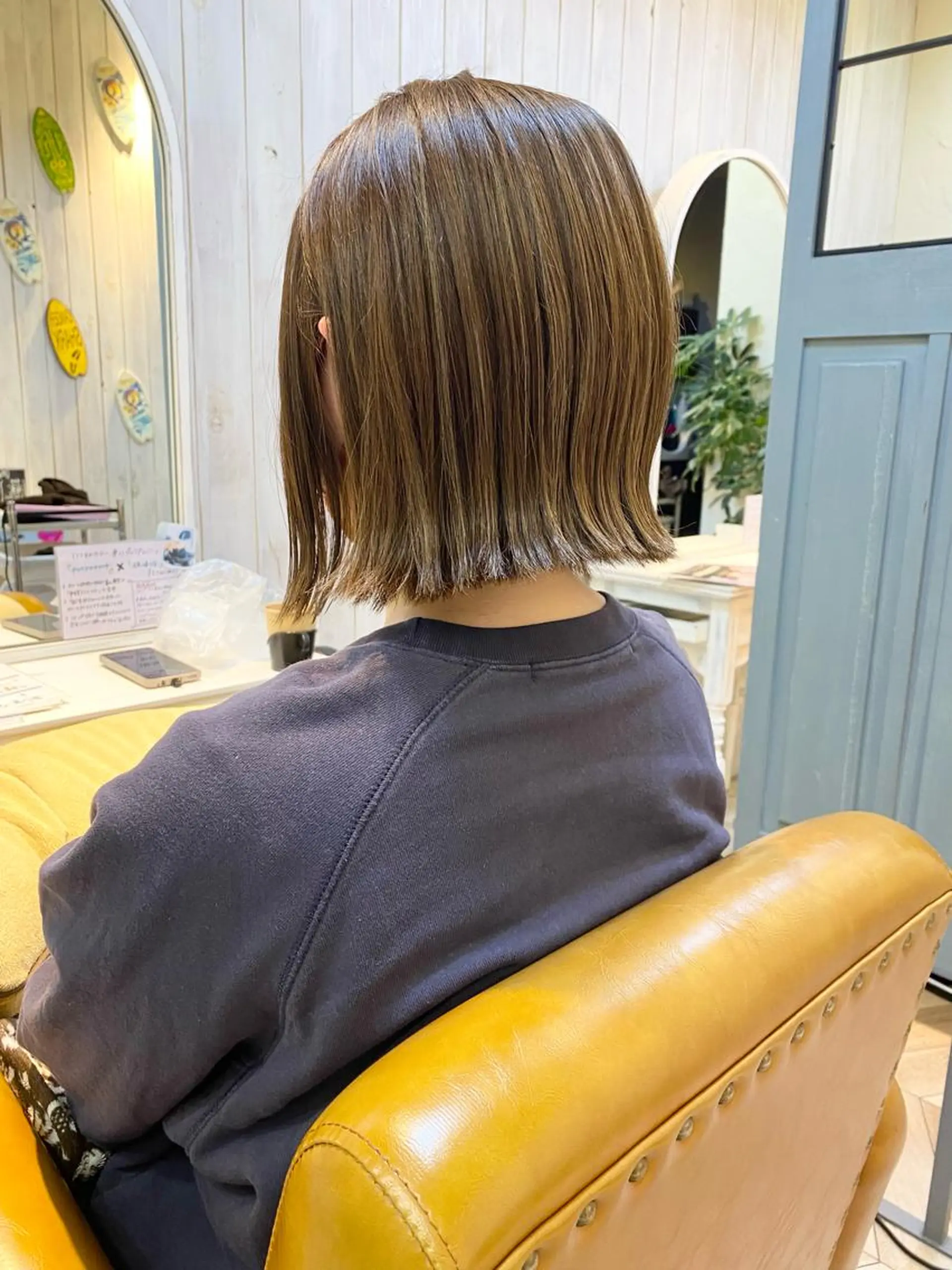 ショート カラー 切りっぱなしボブ ボブ 🌸Bob🌸 市井友佳子のヘアスタイル