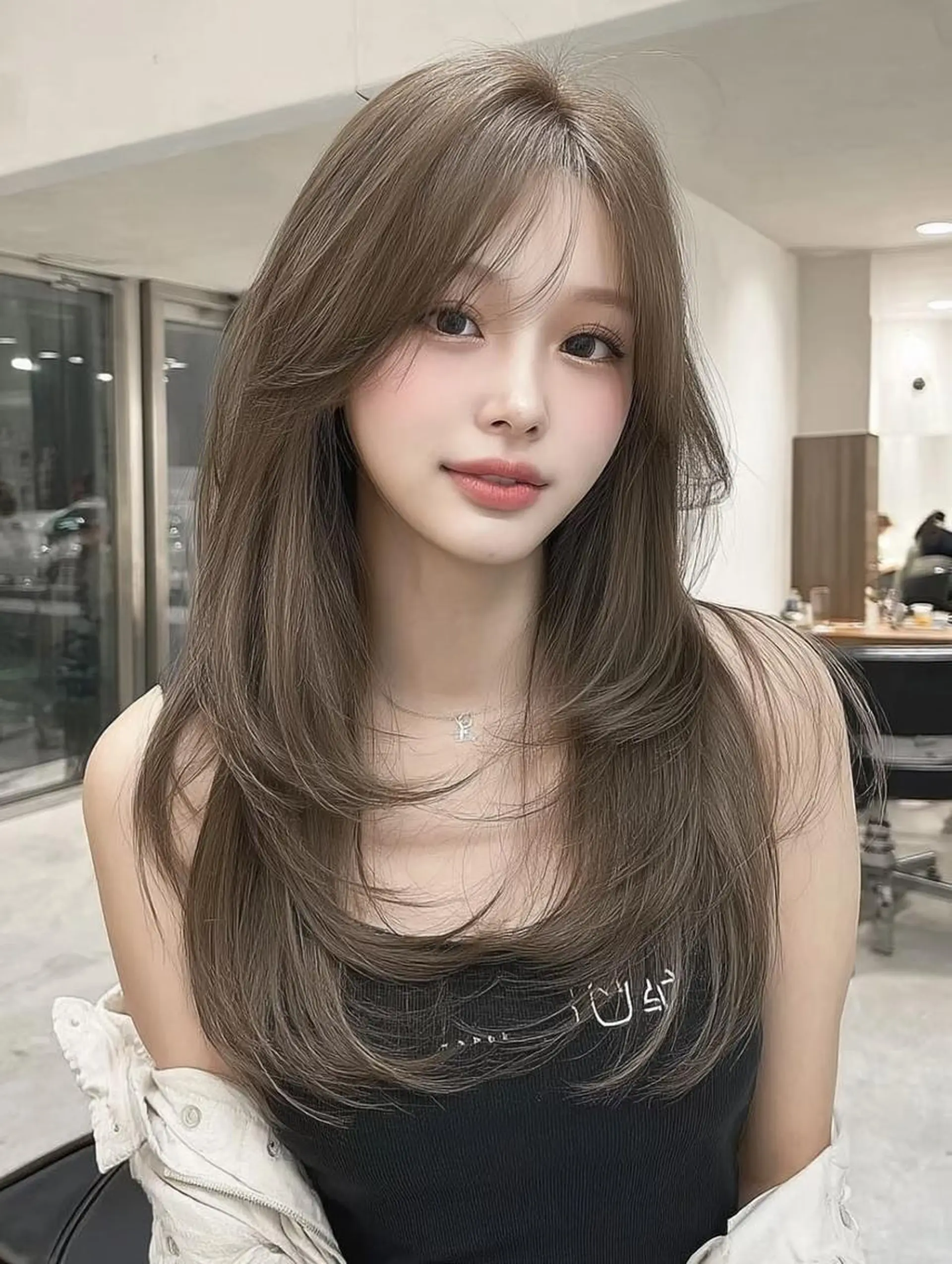 ロング ボブ 髪質改善 韓国風ヘア レイヤーカット ロング カット ヘアカラー トリートメント 🌈村松滉太髪質改善 レイヤーカット🌈のヘアスタイル