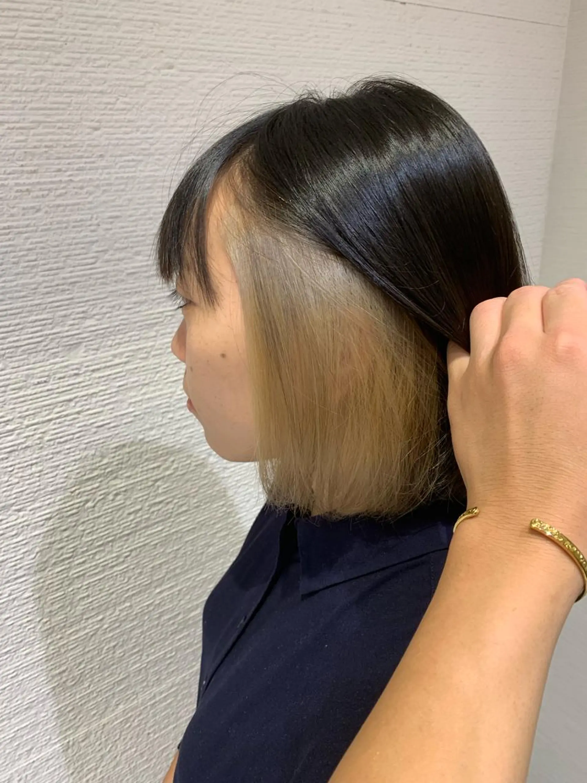 ミディアム カラー ヘアアレンジ 白髪ぼかしハイライト 茗荷谷駅徒歩2分のヘアスタイル