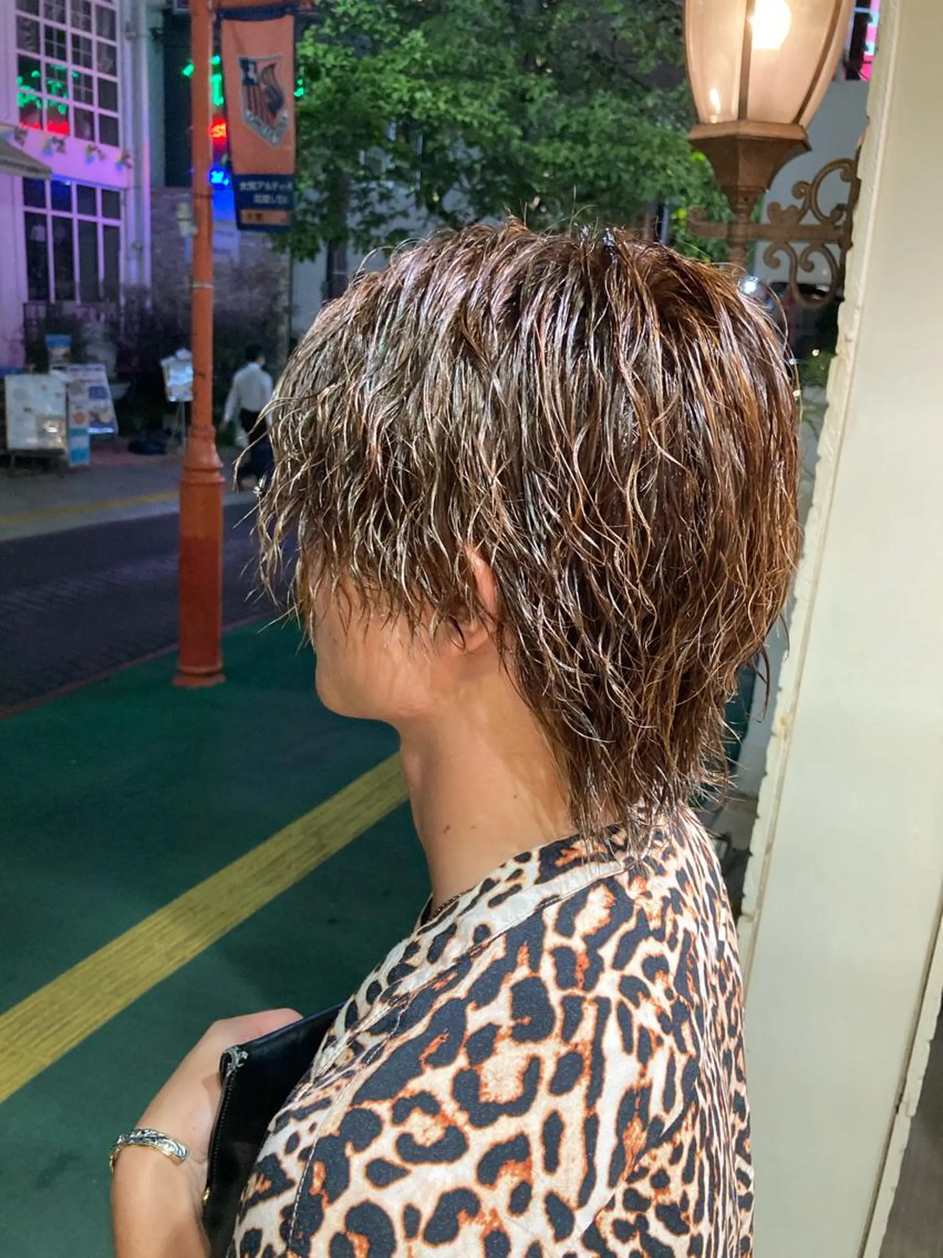 ショート パーマ メンズ メンズパーマ メンズウルフカット ウルフカット カット パーマ メンズ特化 TAKUYAのヘアスタイル