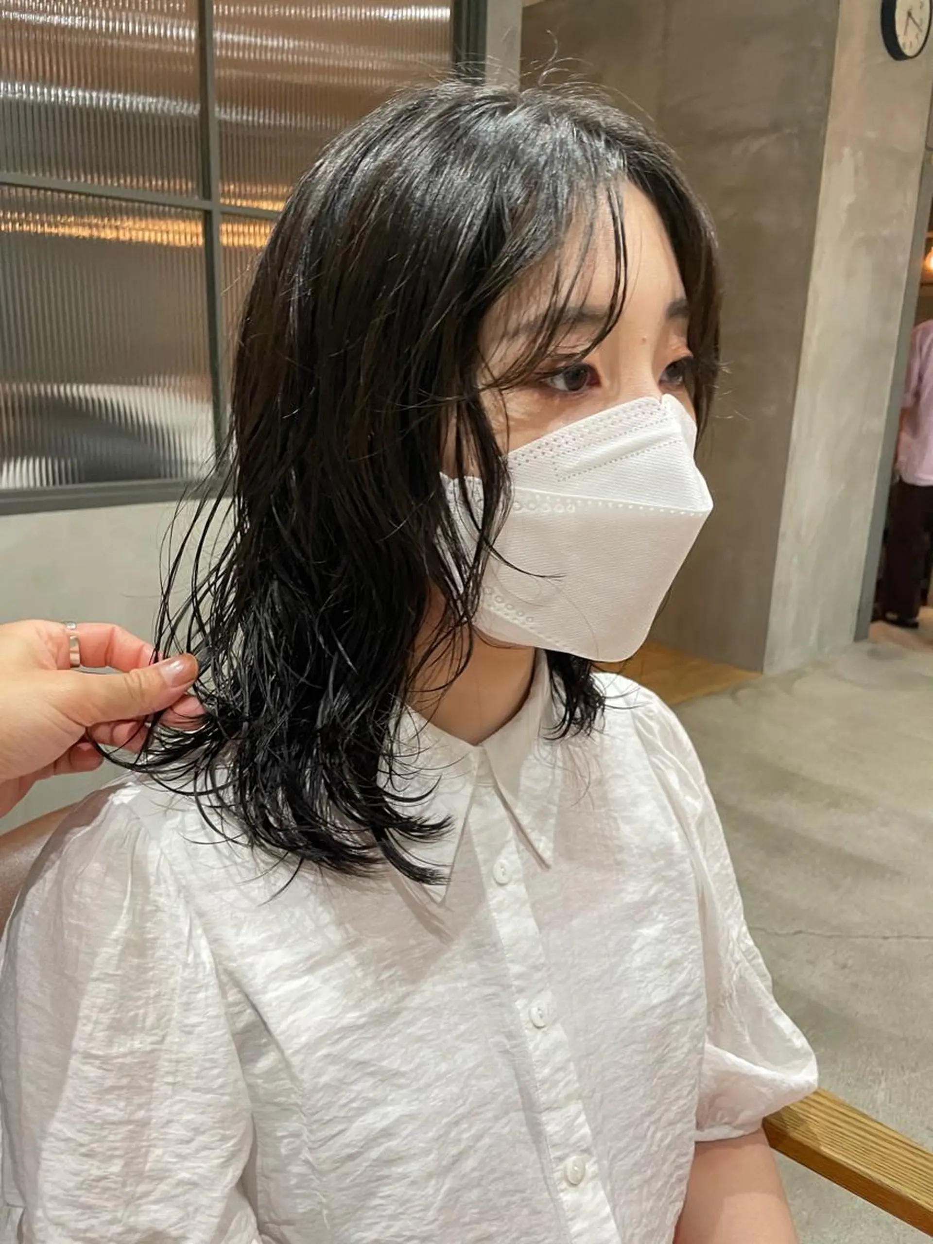 ミディアム パーマ ミディアムパーマ カット パーマ 五十嵐 雄毅のヘアスタイル