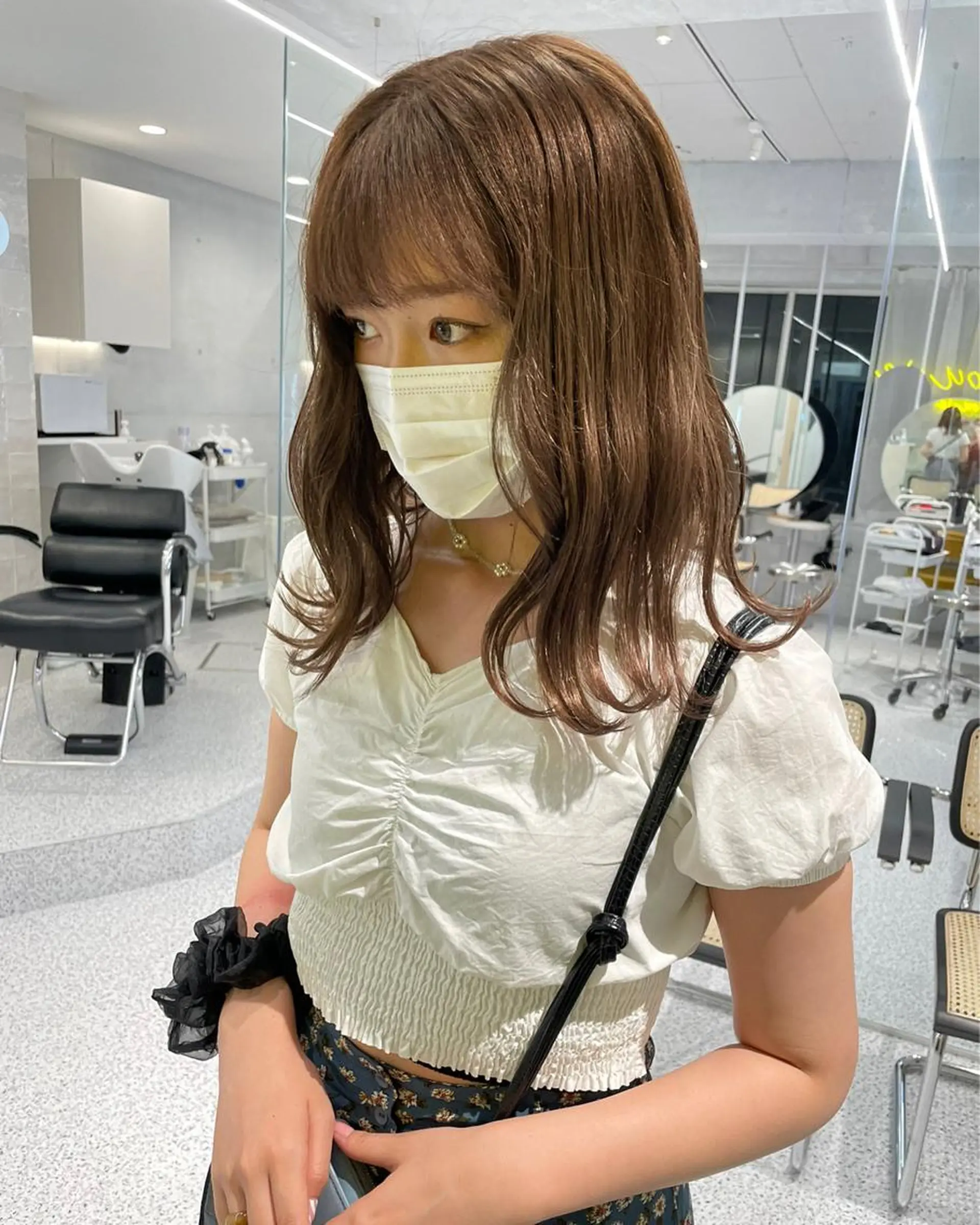 セミロング カラー 遠藤 眞実のヘアスタイル