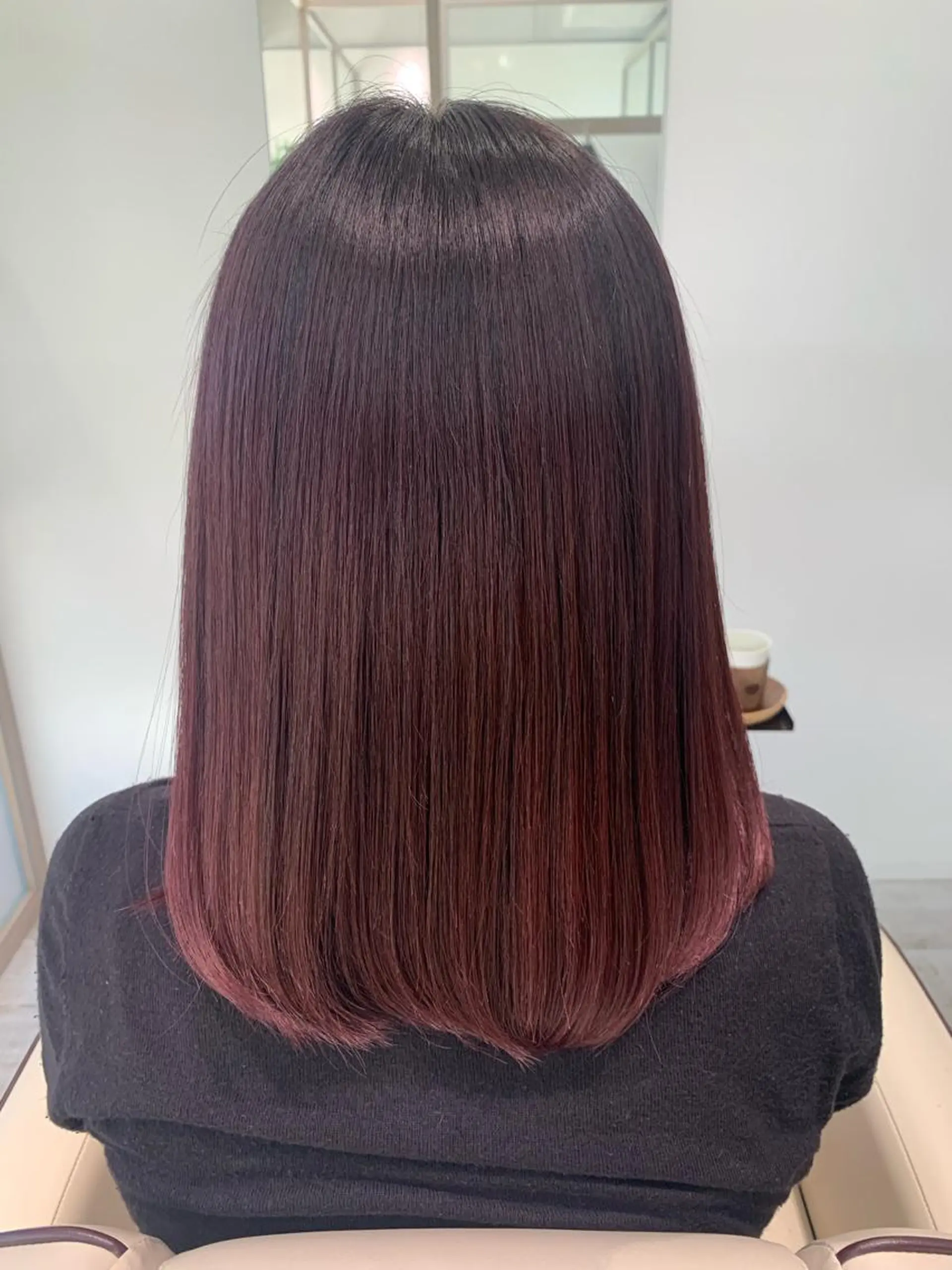 ミディアム 垢抜け 雰囲気アップ ふにゅう ののかのヘアスタイル