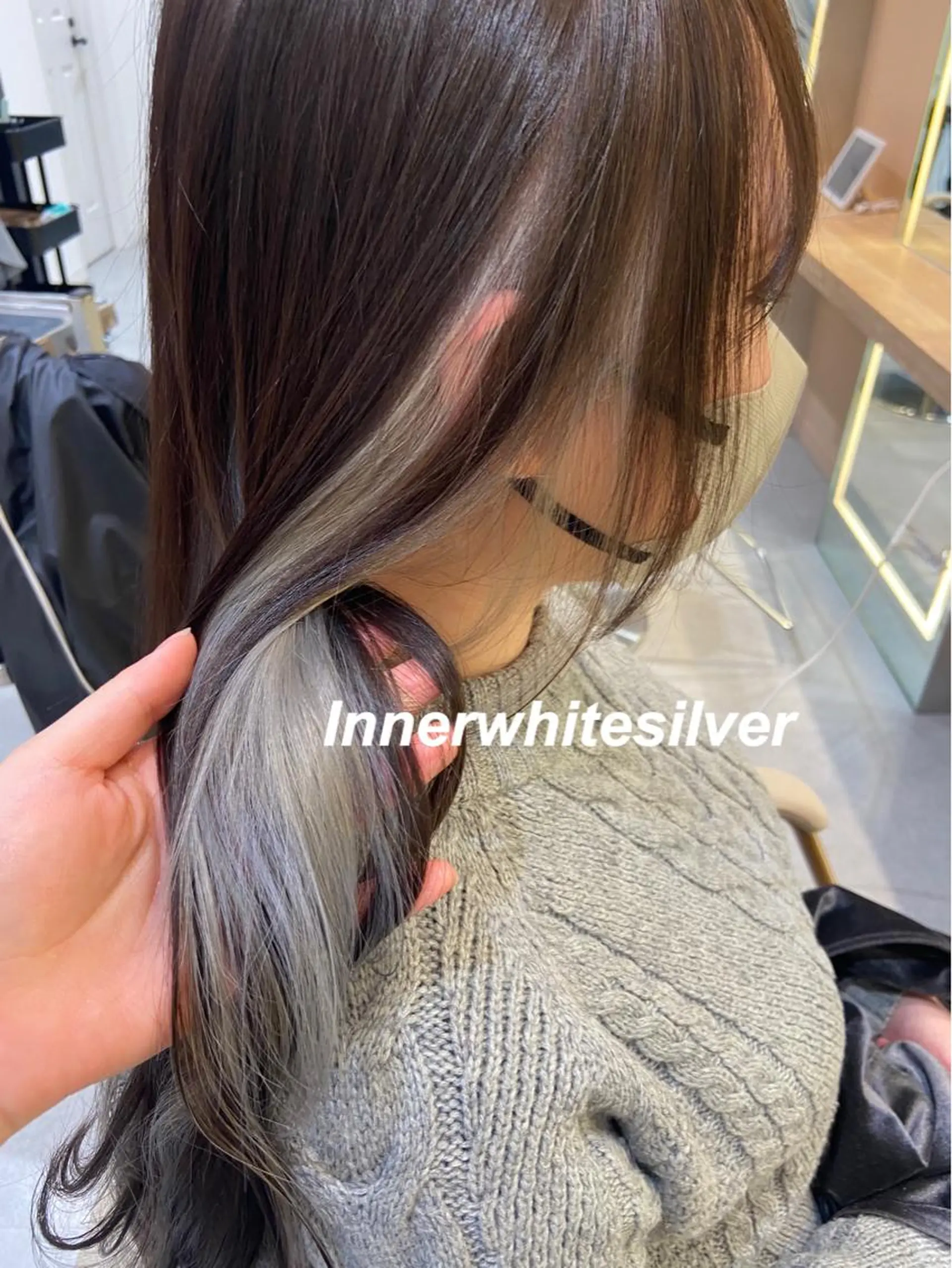 ロング カラー ブリーチ ヘアカラー プルエクステ/インナ ーカラー🦊はるなのヘアスタイル