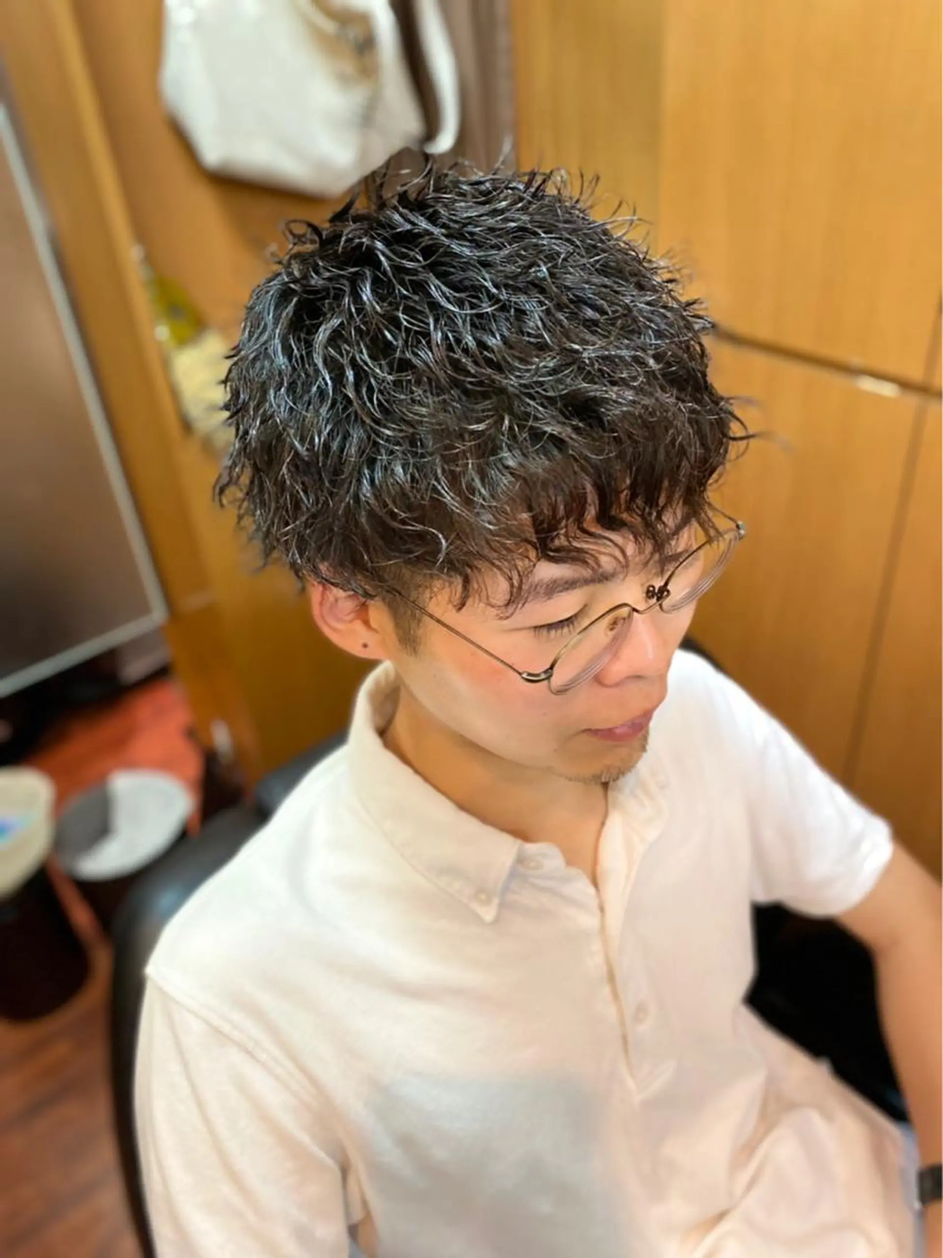 ショート パーマ メンズ バーバーショップ丸の内所属・💈メンズ専門💈 冨野凌平のヘアスタイル