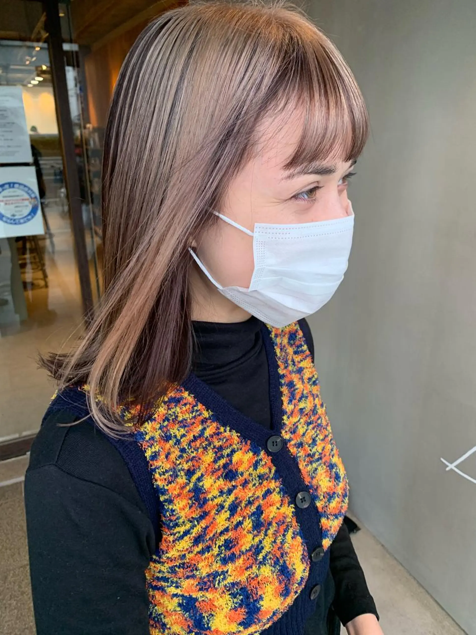 ミディアム カラー ヘアカラー ブリーチ/アレンジ 天満/chihiroのヘアスタイル