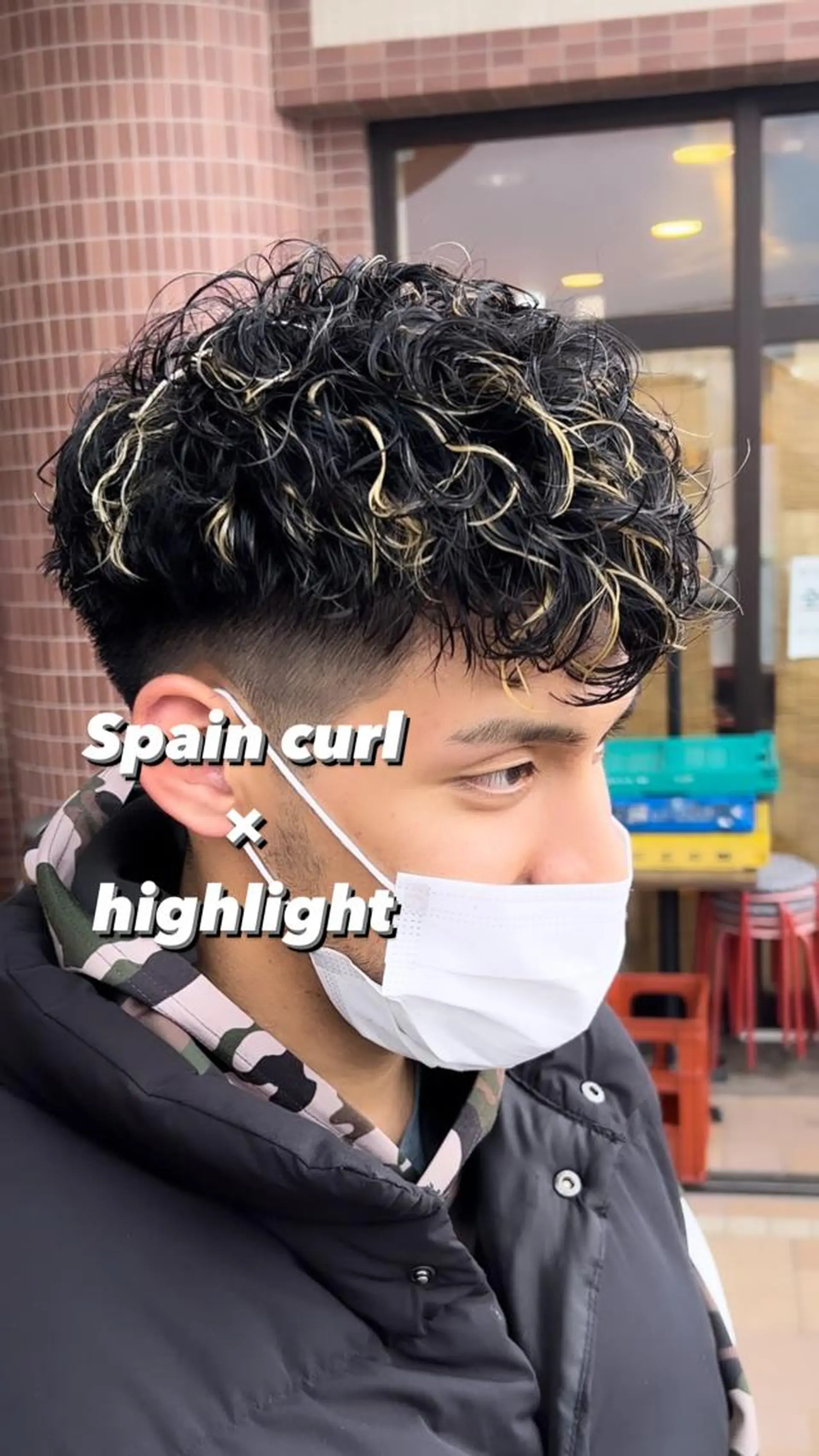 パーマ メンズ 曲がる縮毛矯正 LIBER 　岩名のヘアスタイル